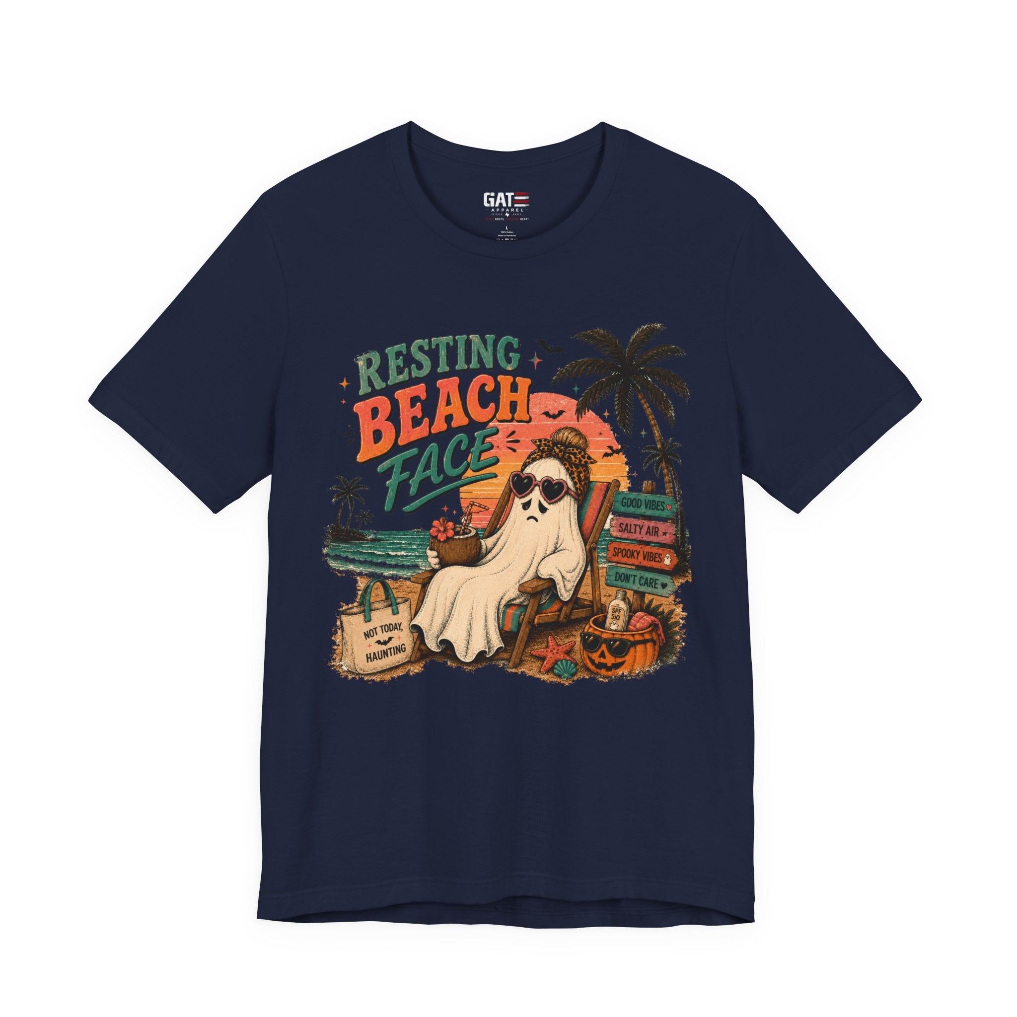 Summerween Shirt, Spooky Beach Shirt, Ghost Beach Tee, Halloween Beach Shirt, Coastal Halloween Tee, Tropical Ghost Shirt