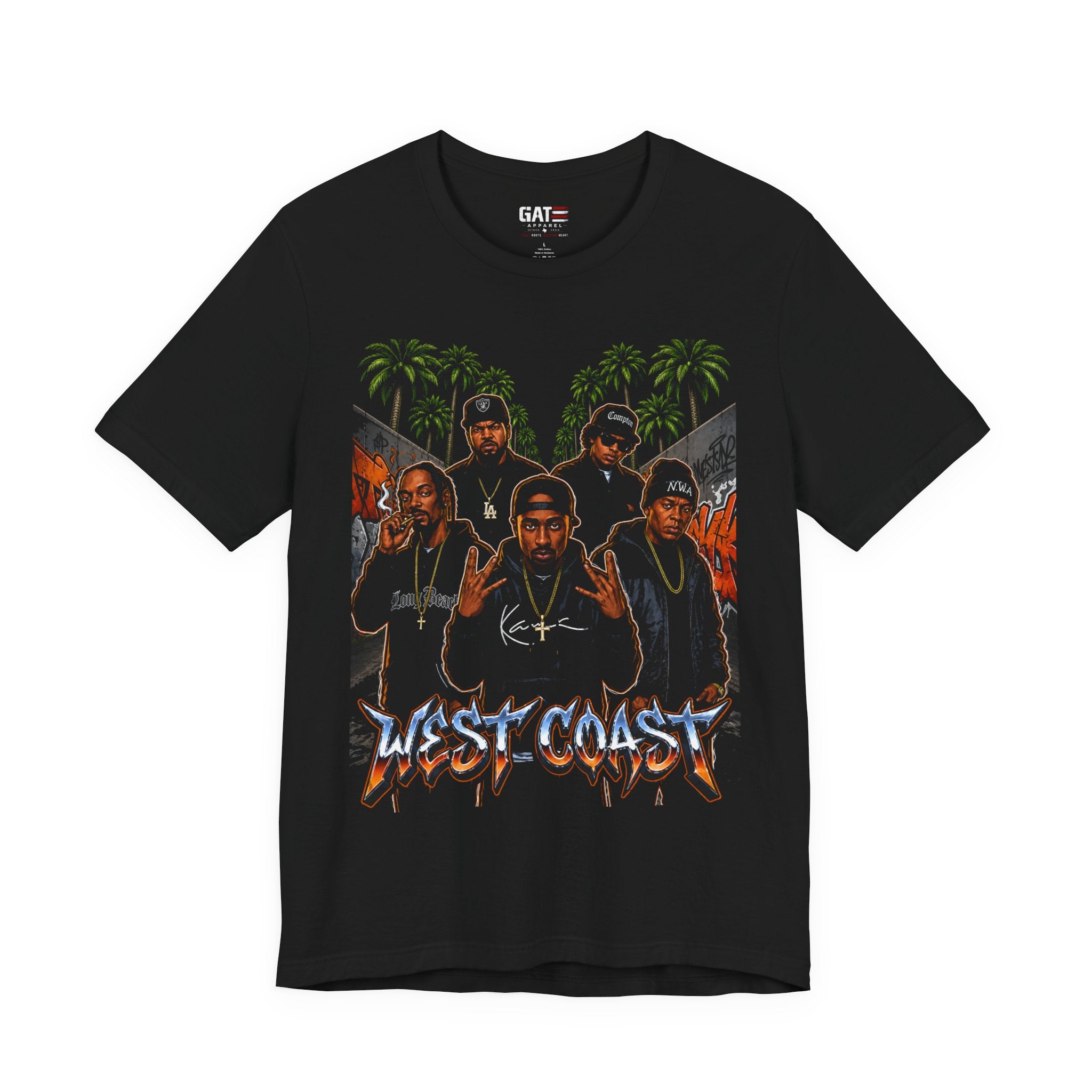 West Coast Rap Crew T-Shirt — Vintage Hip Hop Graphic Tee