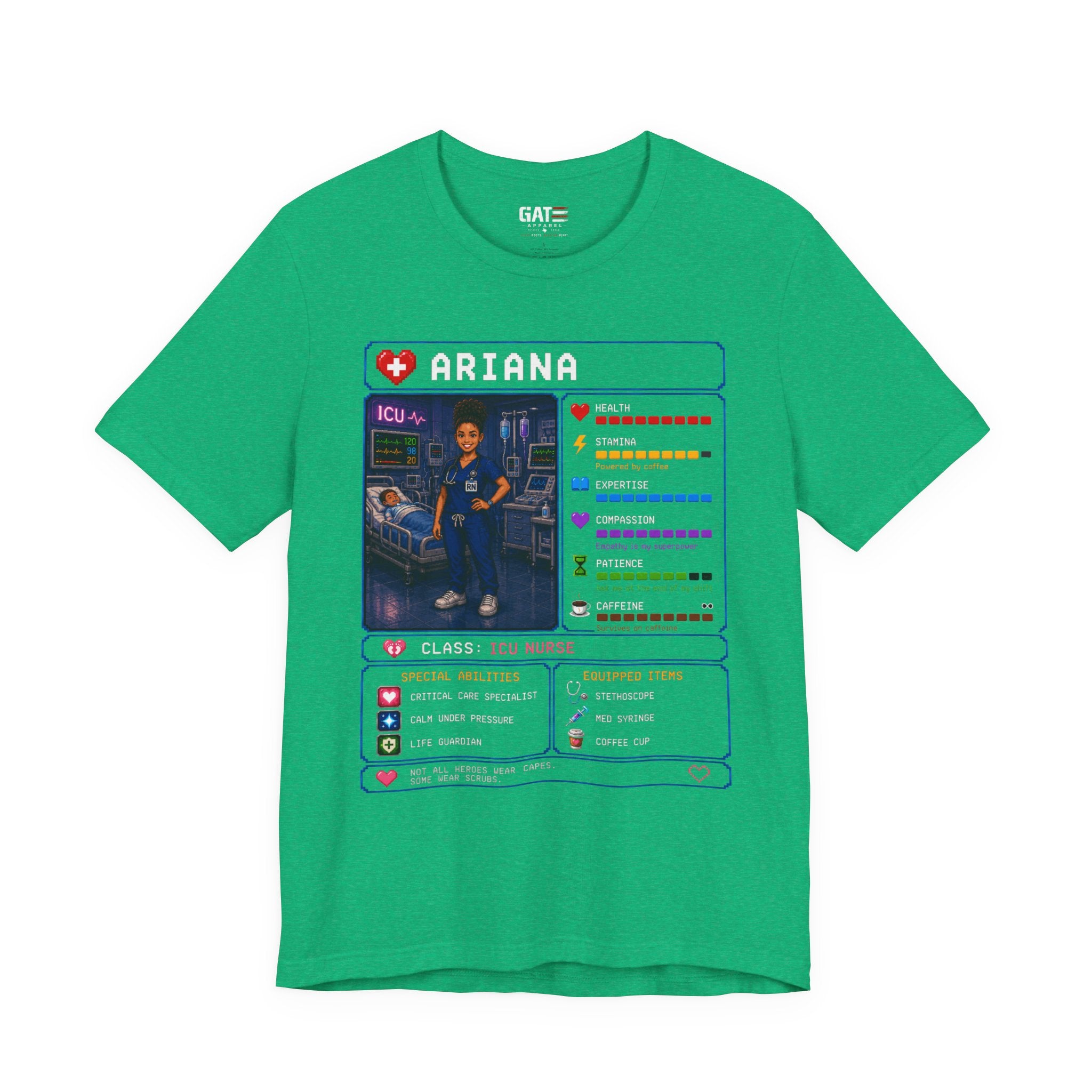Custom ICU Nurse RPG Character Shirt | Personalized Nurse Gift
