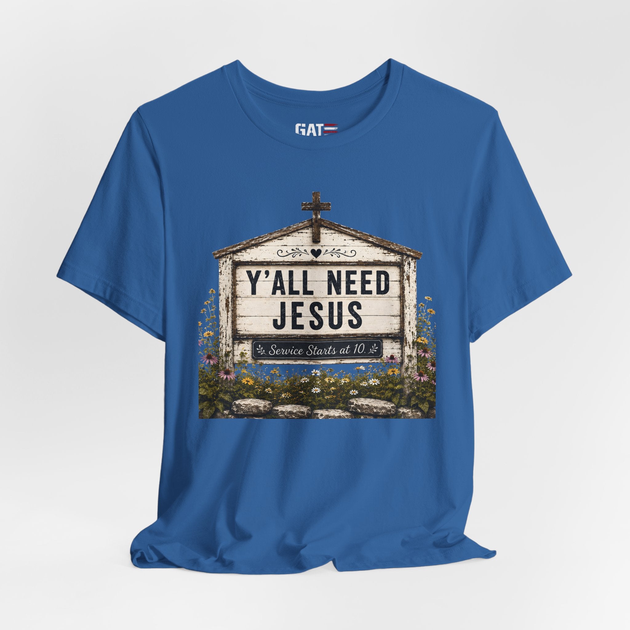 Y'all Need Jesus, Christian Shirt for Women, Rustic Faith Graphic Tee, Country Western Shirt, Farmhouse Christian Gift, Cowgirl Church Tee