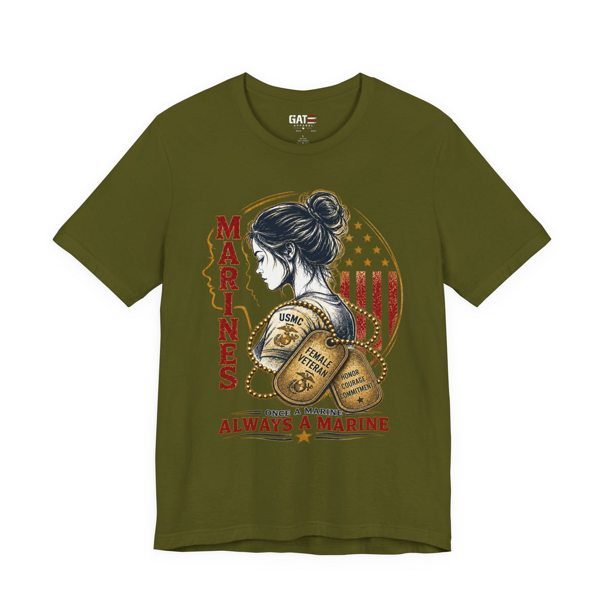 Female Marine Veteran Shirt | Once a Marine Always a Marine