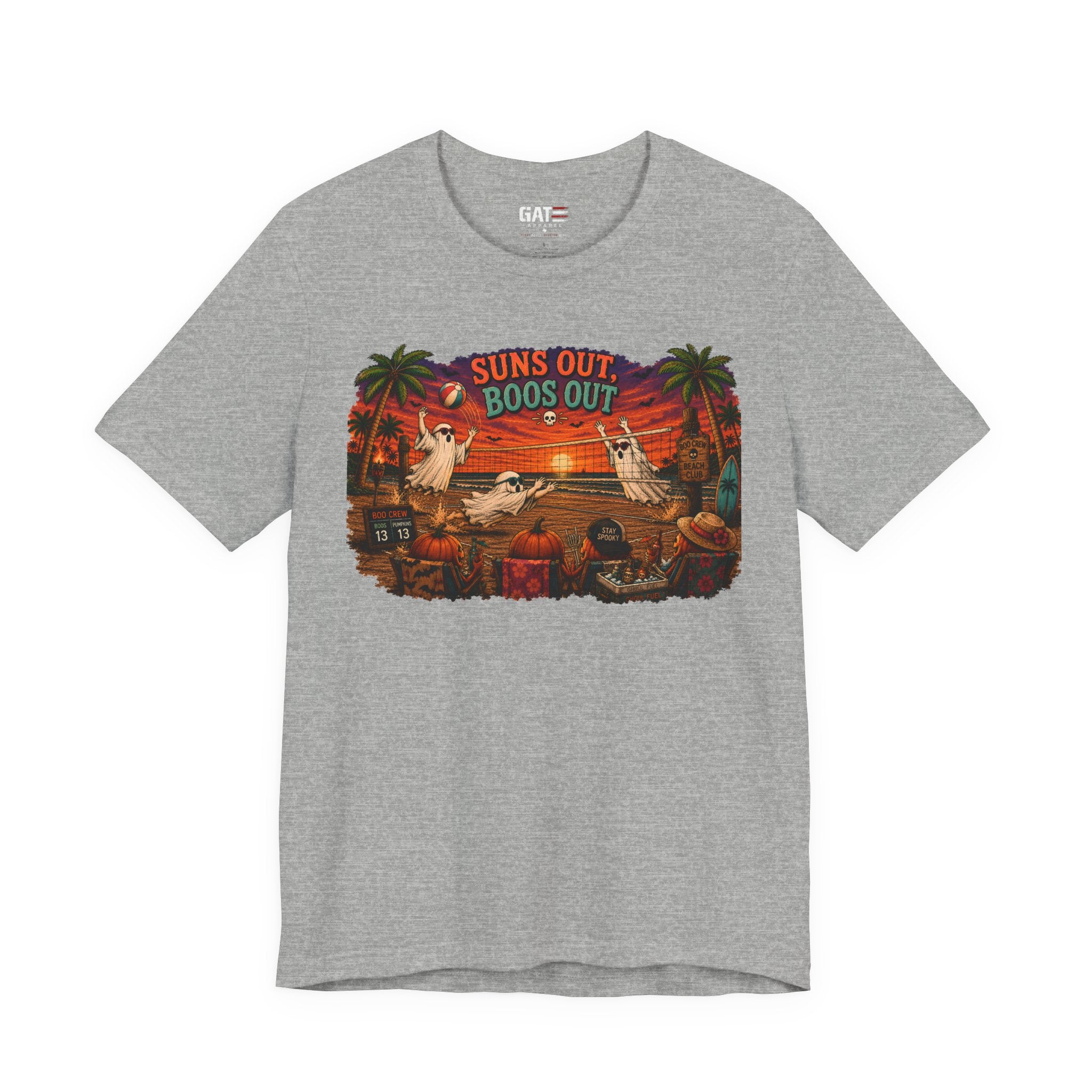 Summerween Shirt, Spooky Beach Shirt, Ghost Beach Tee, Halloween Beach Shirt, Coastal Halloween Tee, Tropical Ghost Shirt