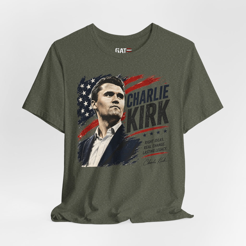 Charlie Kirk Shirt Conservative Patriotic T Shirt Republican American Flag Tee USA Freedom Gift Political Apparel