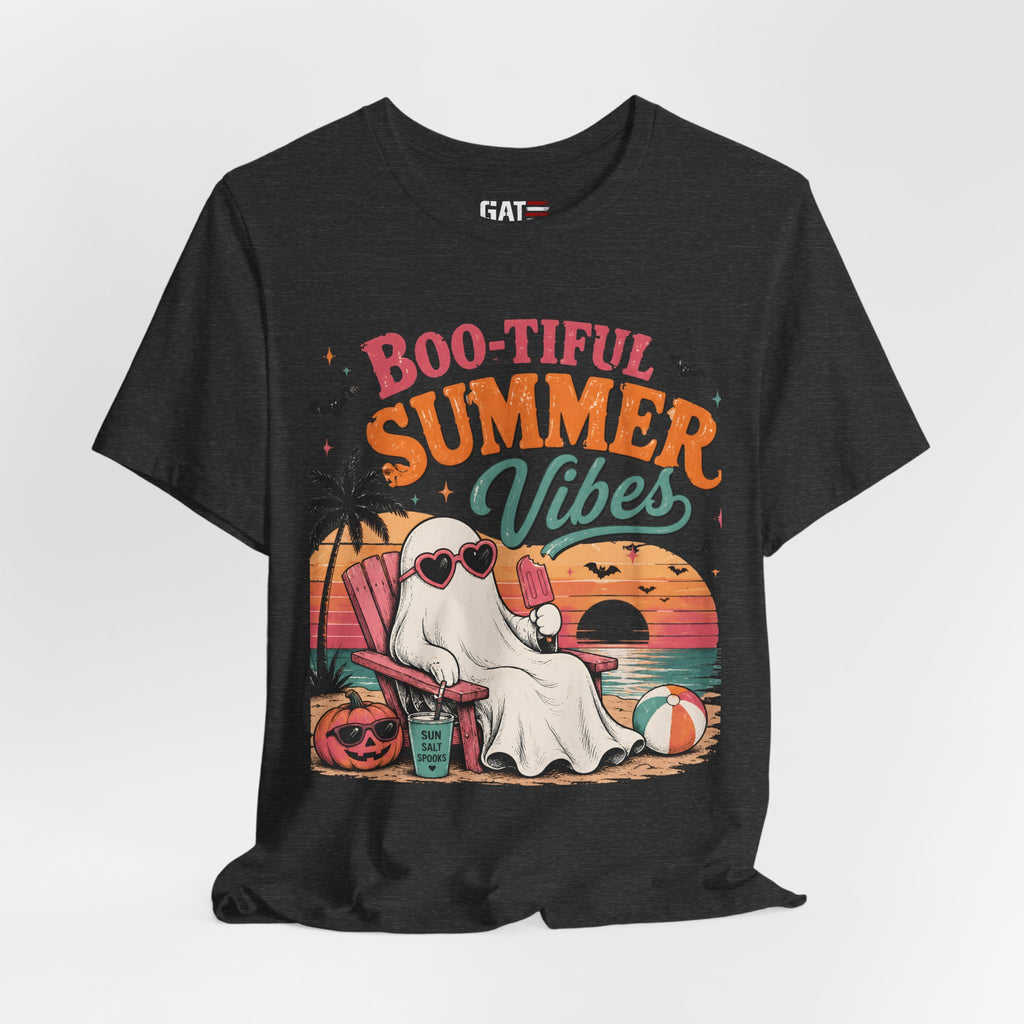 Summerween Shirt, Spooky Beach Shirt, Ghost Beach Tee, Halloween Beach Shirt, Coastal Halloween Tee, Tropical Ghost Shirt