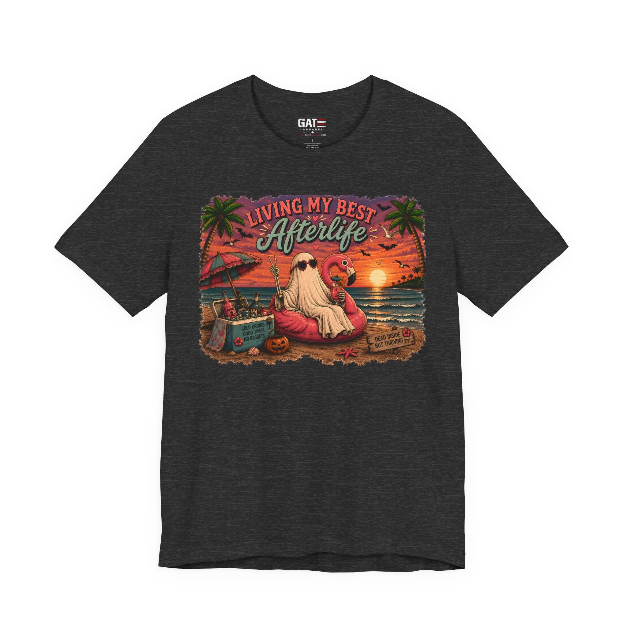 Summerween Shirt, Spooky Beach Shirt, Ghost Beach Tee, Halloween Beach Shirt, Coastal Halloween Tee, Tropical Ghost Shirt