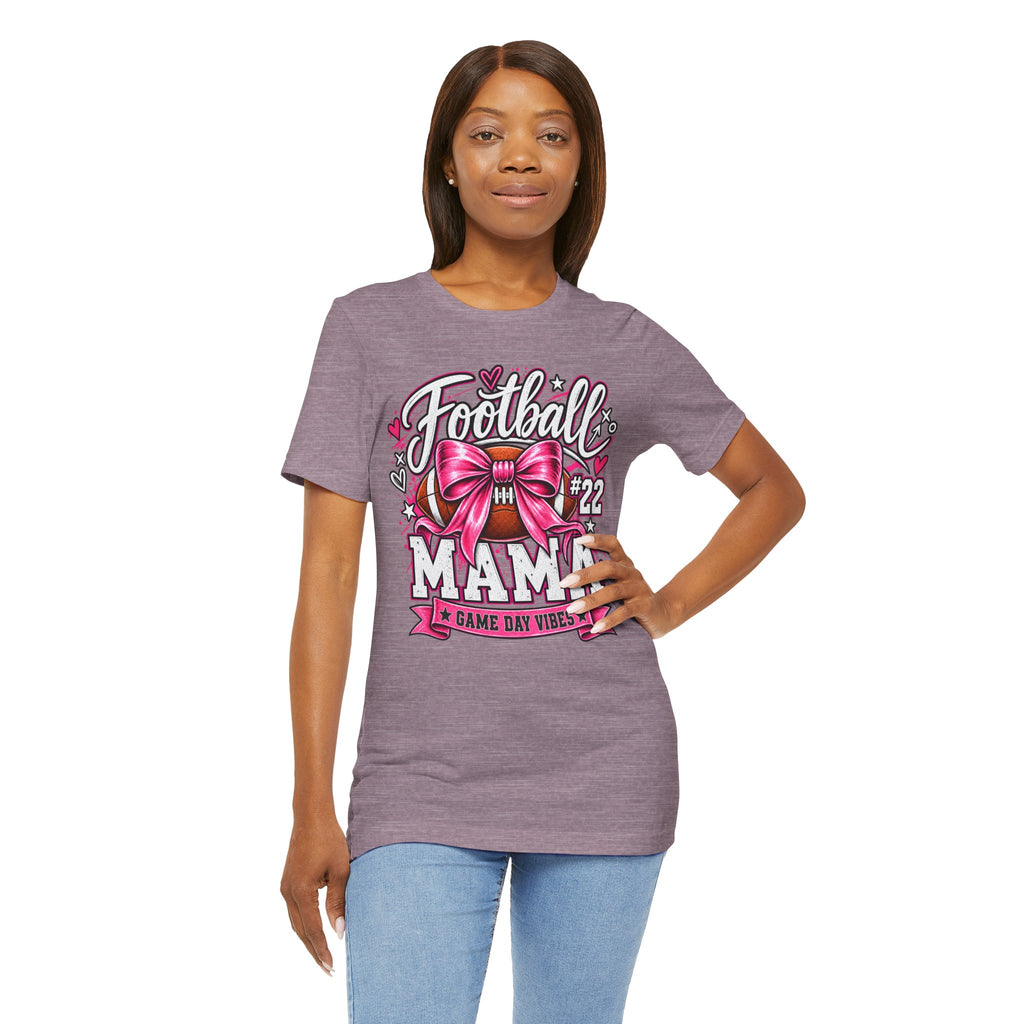 Football Mom Personalized Shirt Custom Player Name Number Helmet Game Day Tee