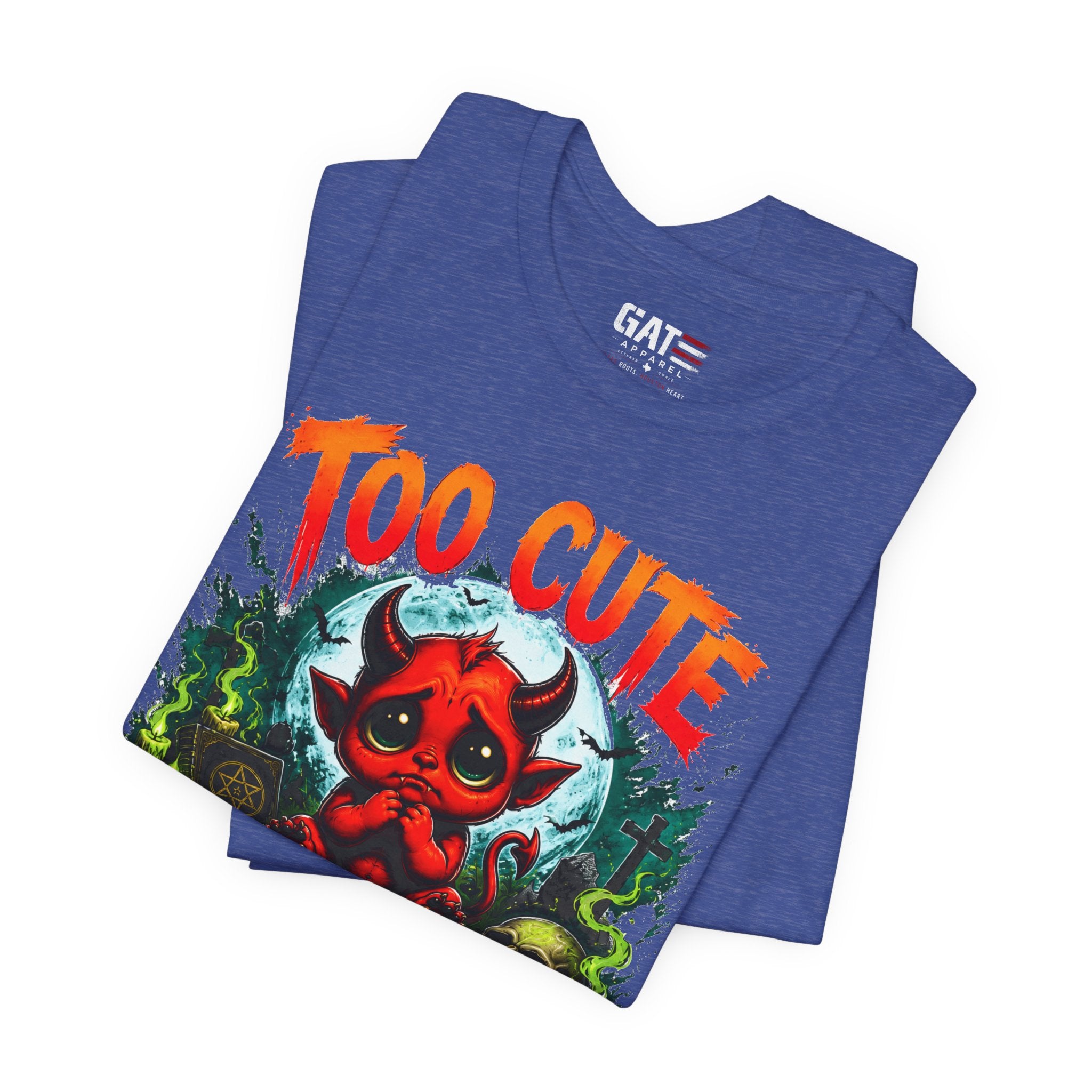 Too Cute to Exorcise T-Shirt — Cute Devil Graphic Tee (Halloween)