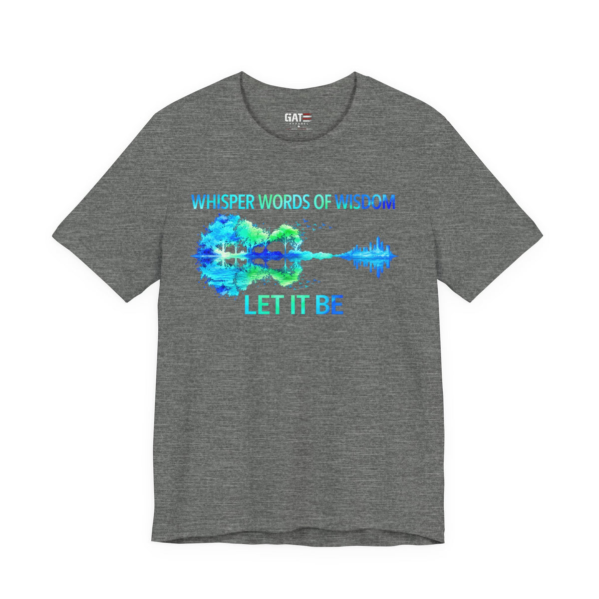 Let It Be Guitar Tee — 'Whisper Words of Wisdom' Music Lover T‑Shirt