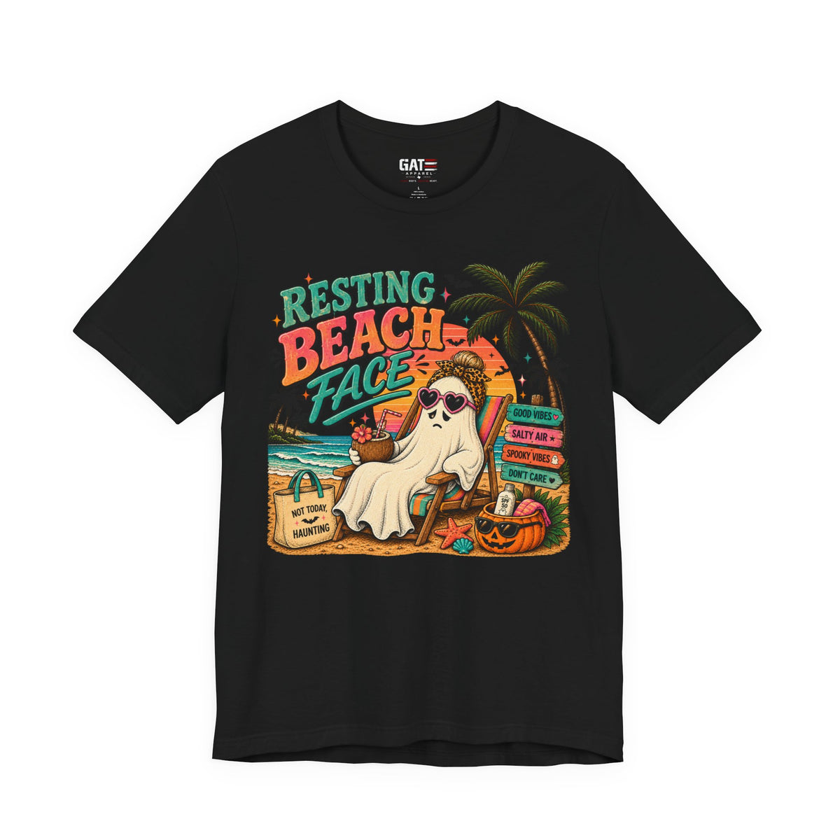 Summerween Spooky Beach Shirt | Tropical Ghost Tee Style 4