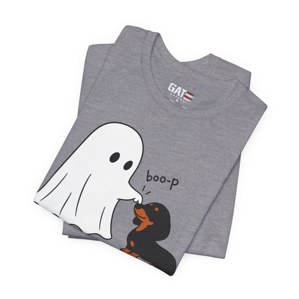 Halloween Ghost & Dachshund — "boo-p" Cute Dog Halloween T-Shirt