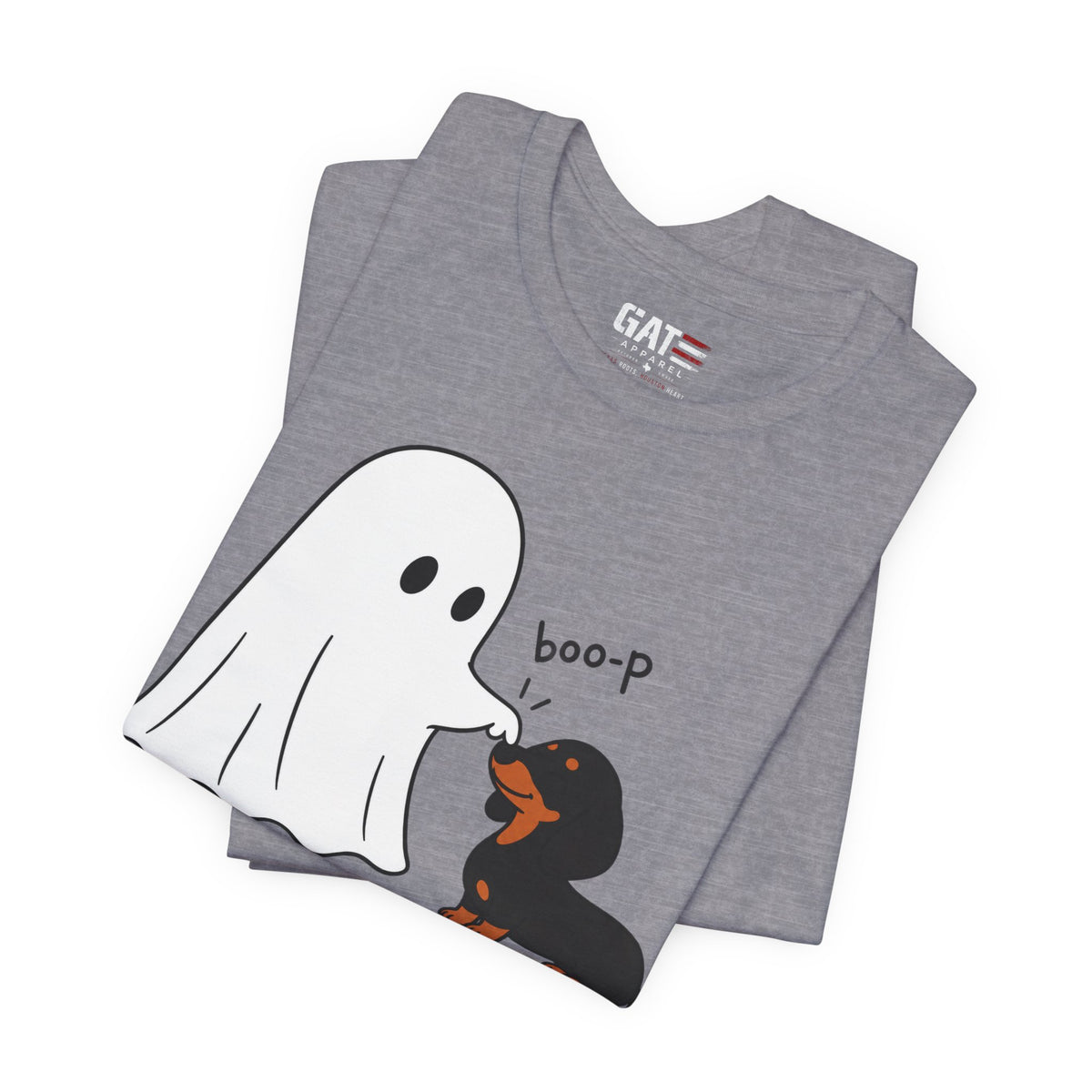 Halloween Ghost & Dachshund — "boo-p" Cute Dog Halloween T-Shirt