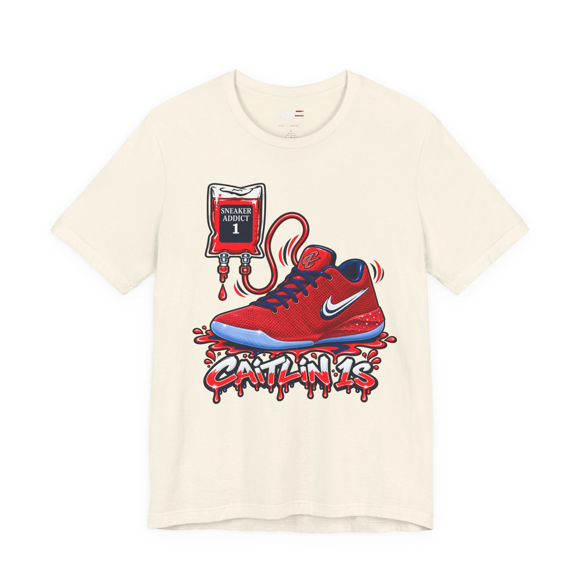 Caitlin Clark Caitlin 1s Addict Red Sneaker Shirt