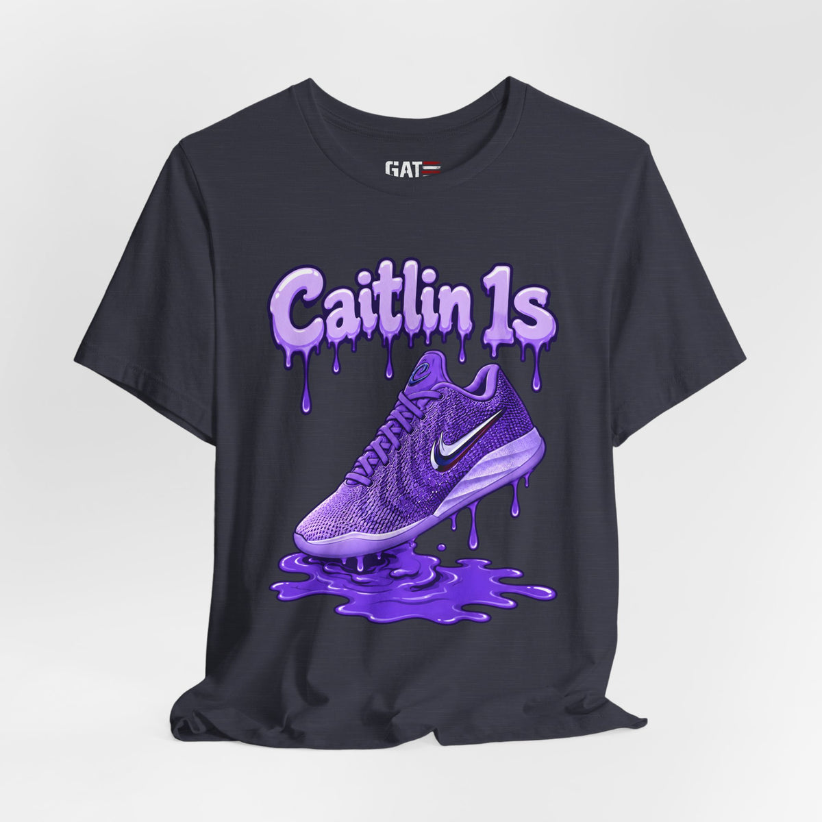Caitlin Clark Caitlin 1s Purple Fade Paint Sneaker Shirt