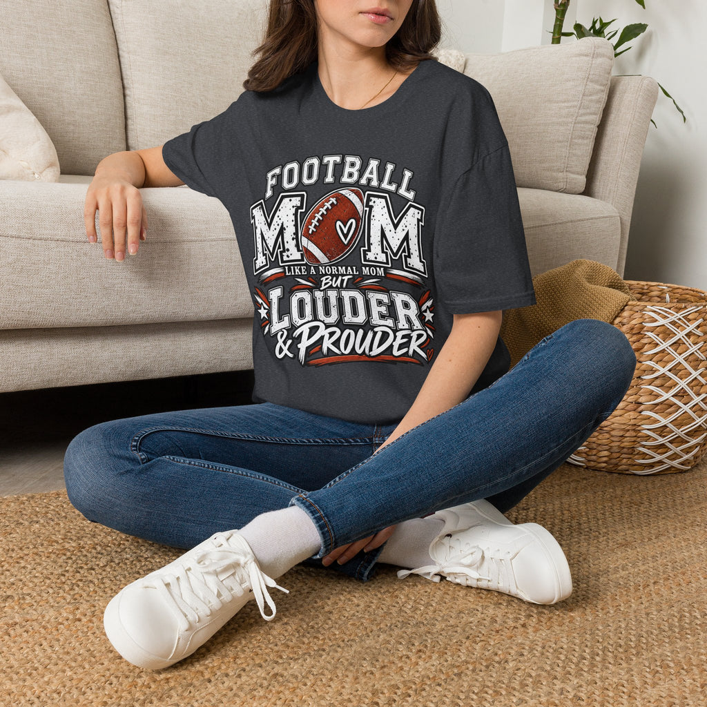 Football Mom Gildan Soft Style T-Shirt — Loud & Proud Vintage Football Mom Tee