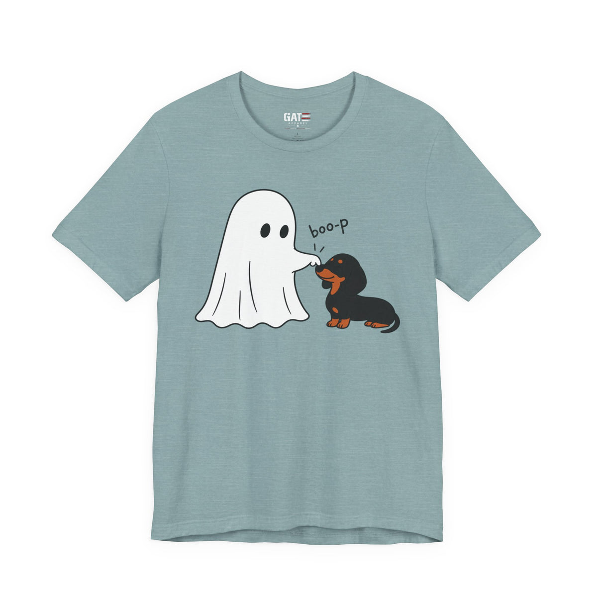 Halloween Ghost & Dachshund — "boo-p" Cute Dog Halloween T-Shirt