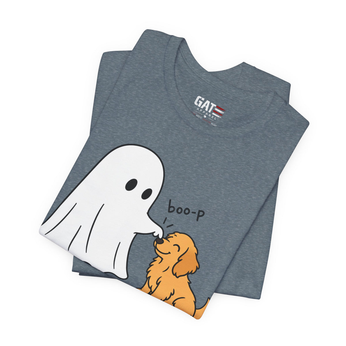 Halloween Ghost & Golden Retriever — "boo-p" Cute Dog Halloween T-Shirt