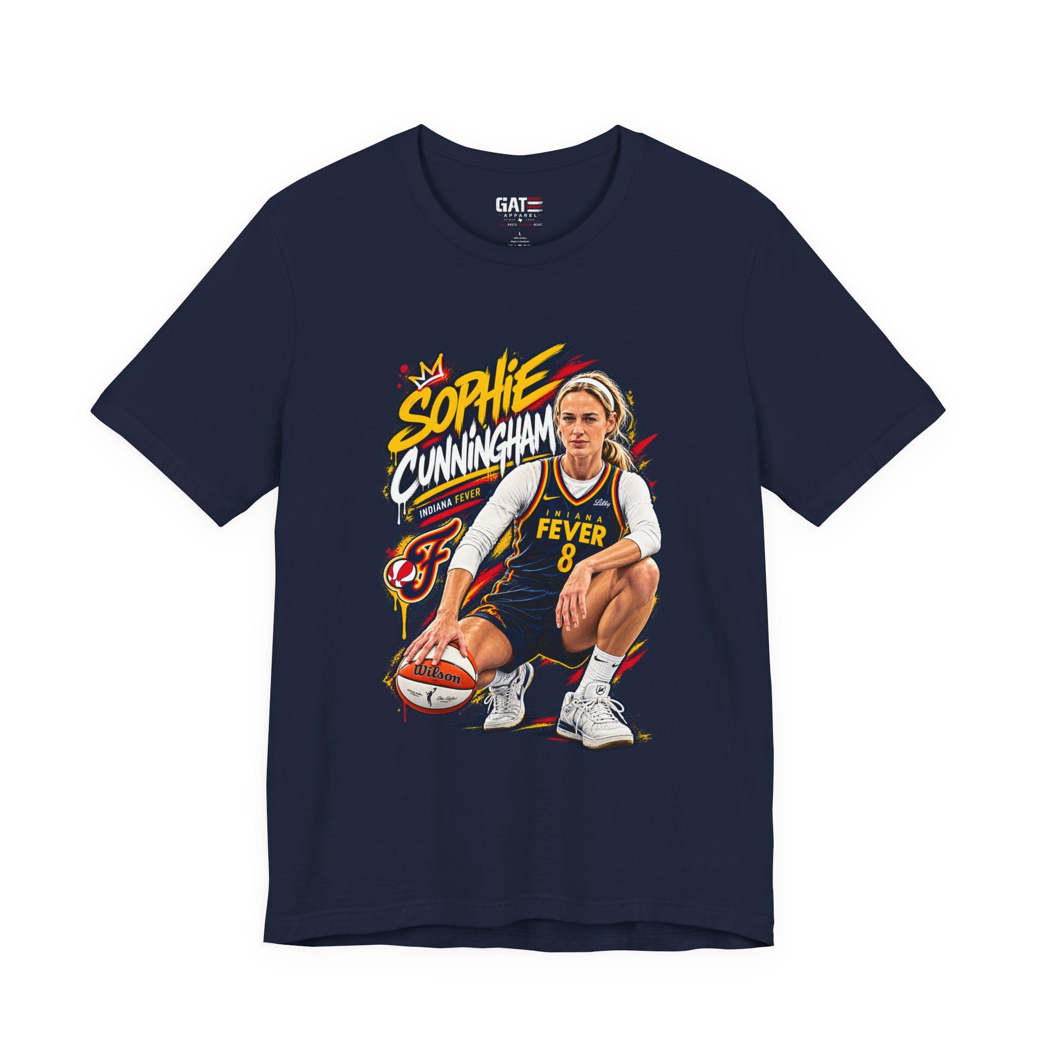 Sophie Cunningham Indiana Fever WNBA Basketball Graphic T Shirt Women's Fan Tee