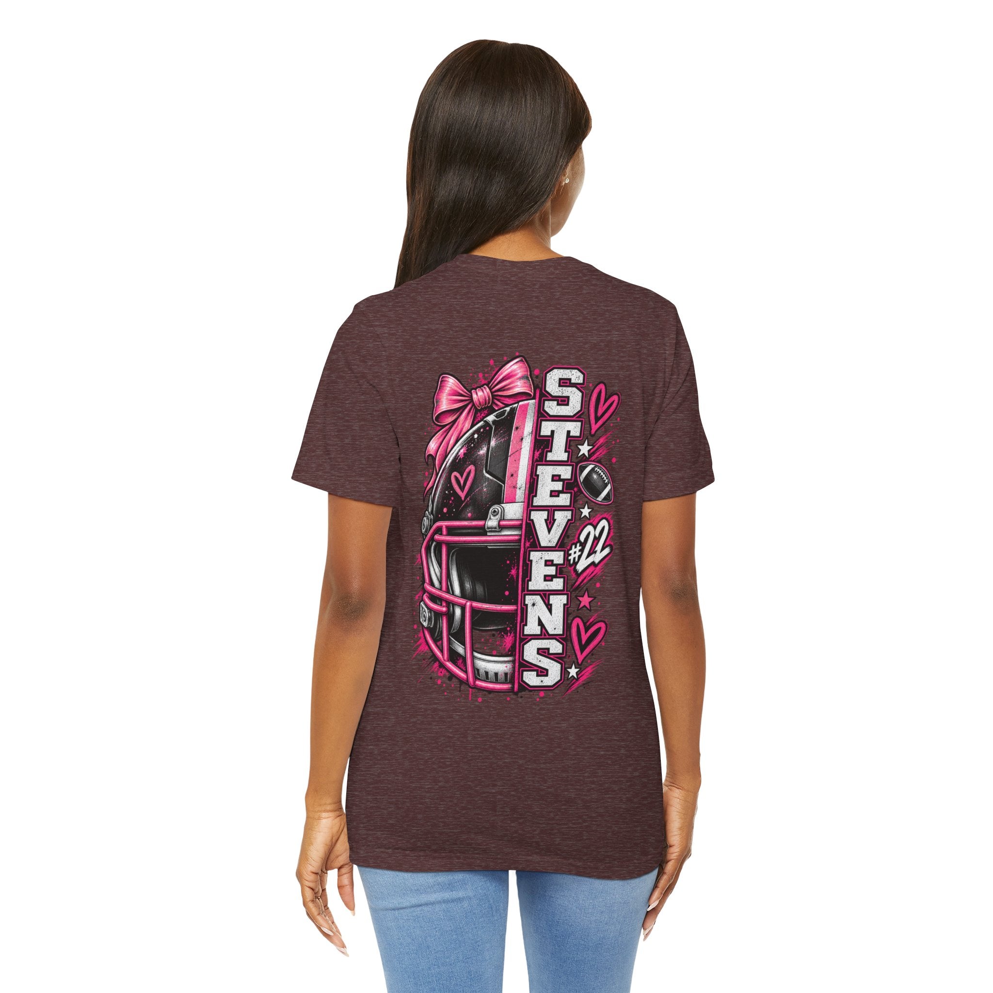 Football Mom Personalized Shirt Custom Player Name Number Helmet Game Day Tee