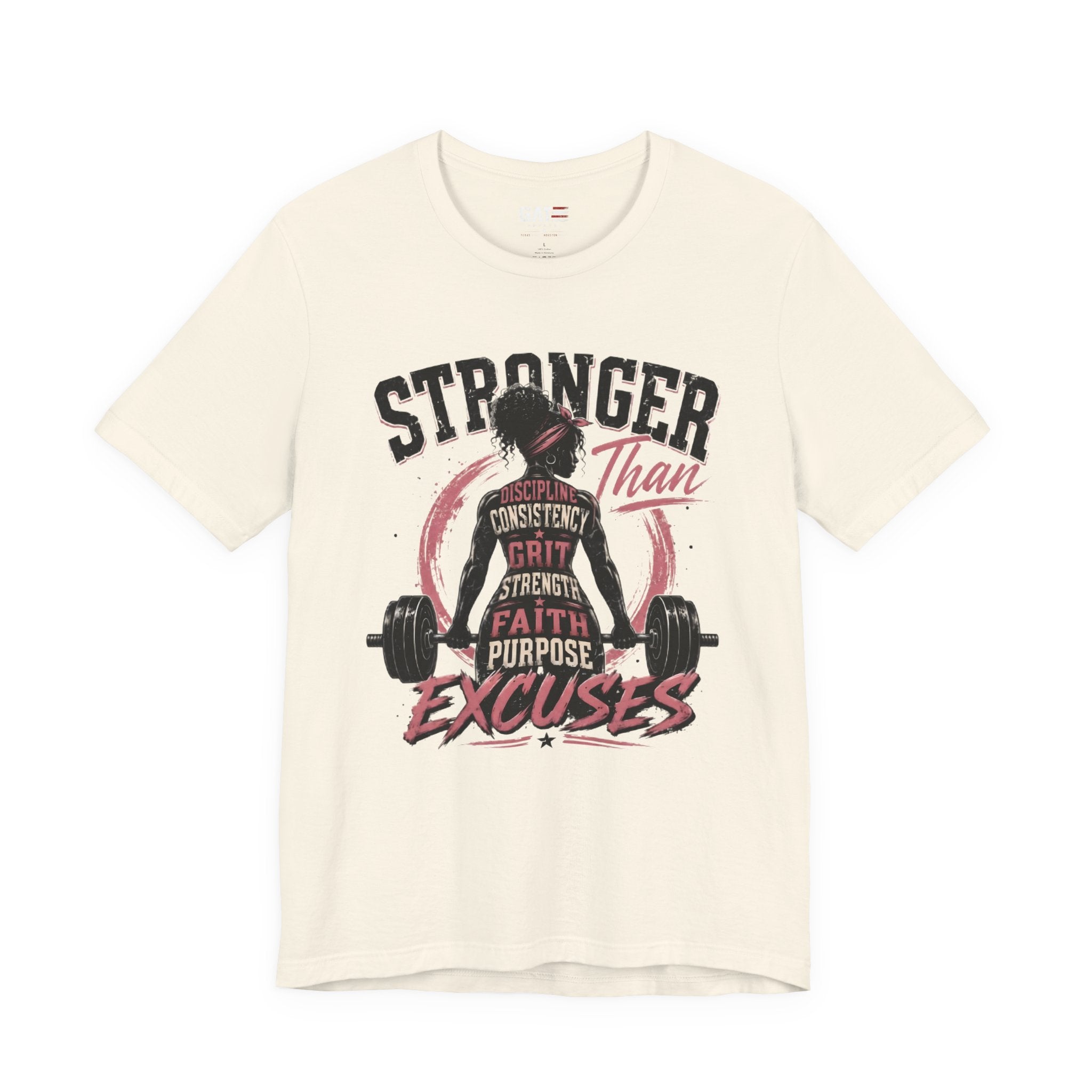 Stronger Than Excuses Shirt, Women's Gym Shirt, Motivational Workout Tee, Weightlifting Shirt, Fitness Gift for Her