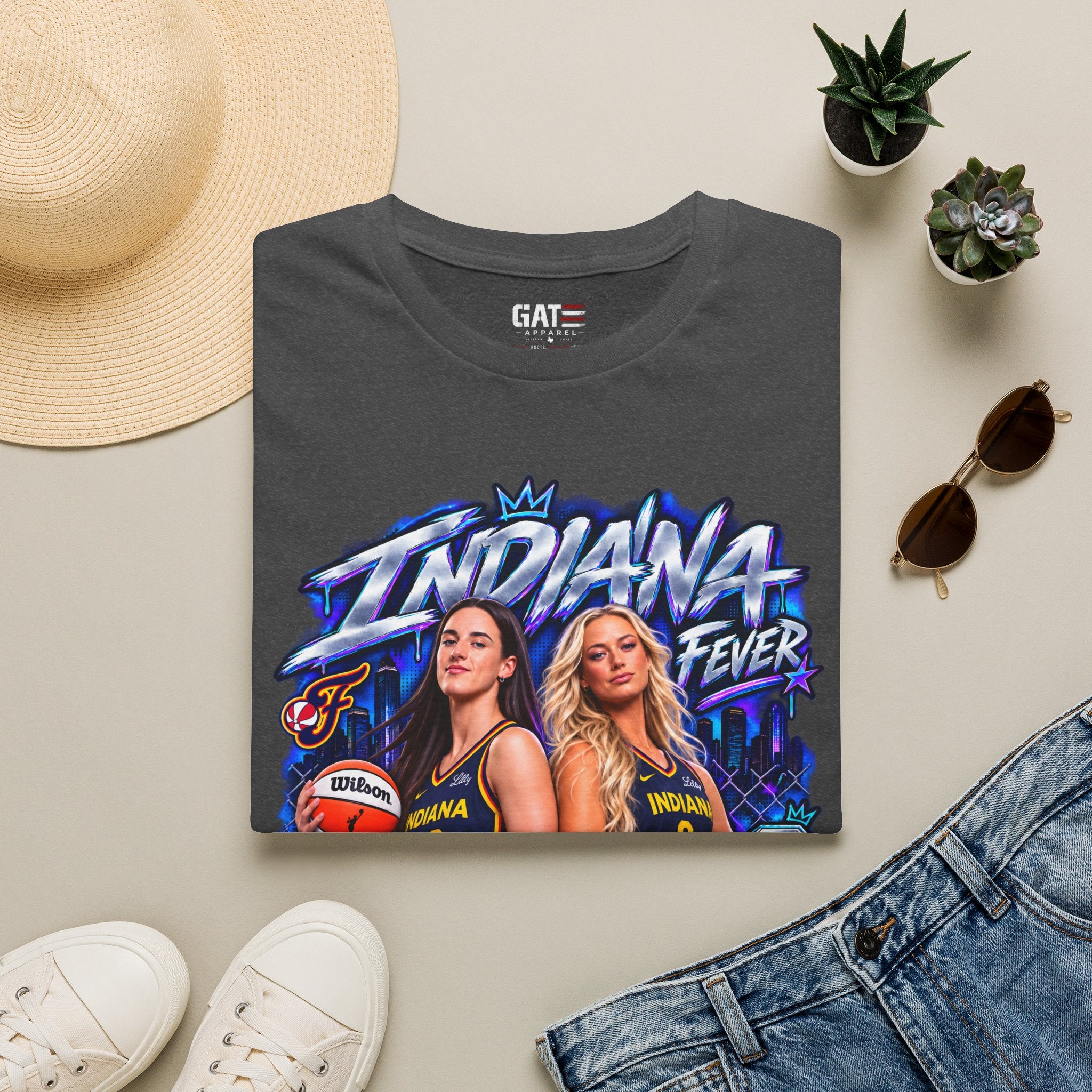 Caitlin Clark Sophie Cunningham Indiana Fever Shirt WNBA Basketball Graphic Tee