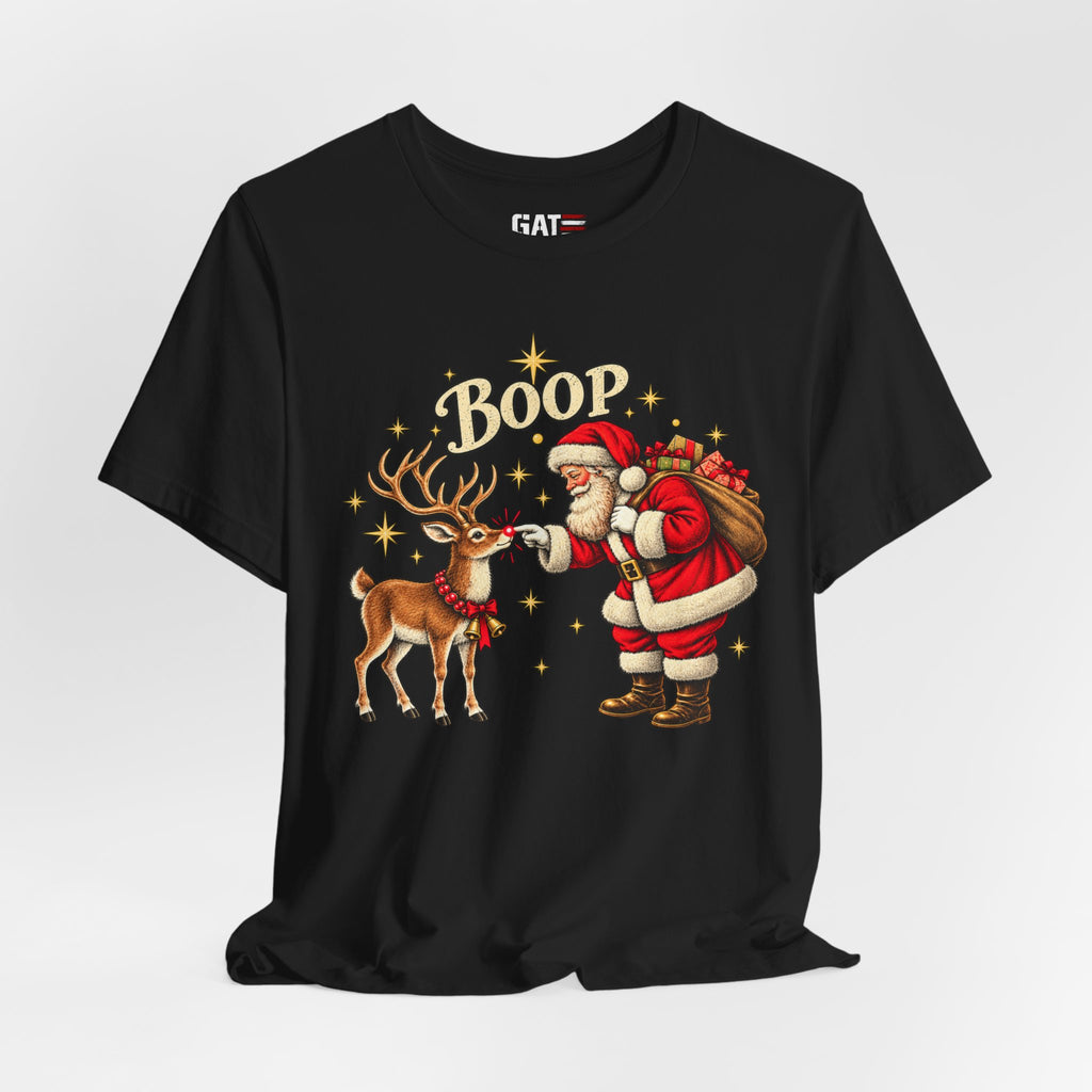 Santa and Reindeer Boop Christmas Graphic T-Shirt - product image 17