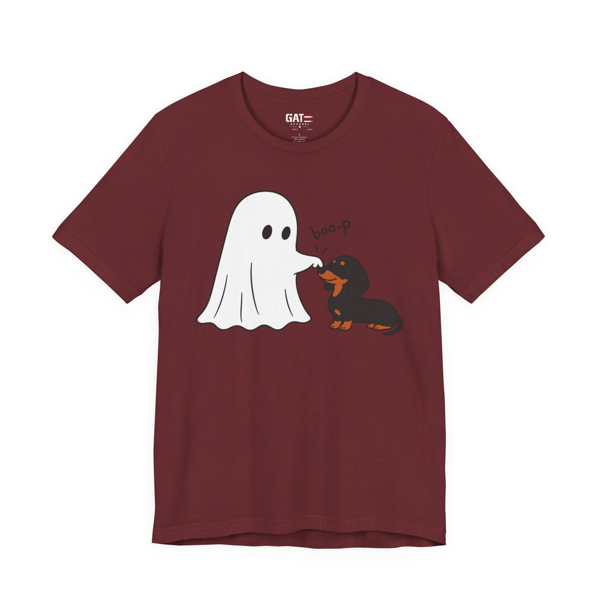Halloween Ghost & Dachshund — "boo-p" Cute Dog Halloween T-Shirt