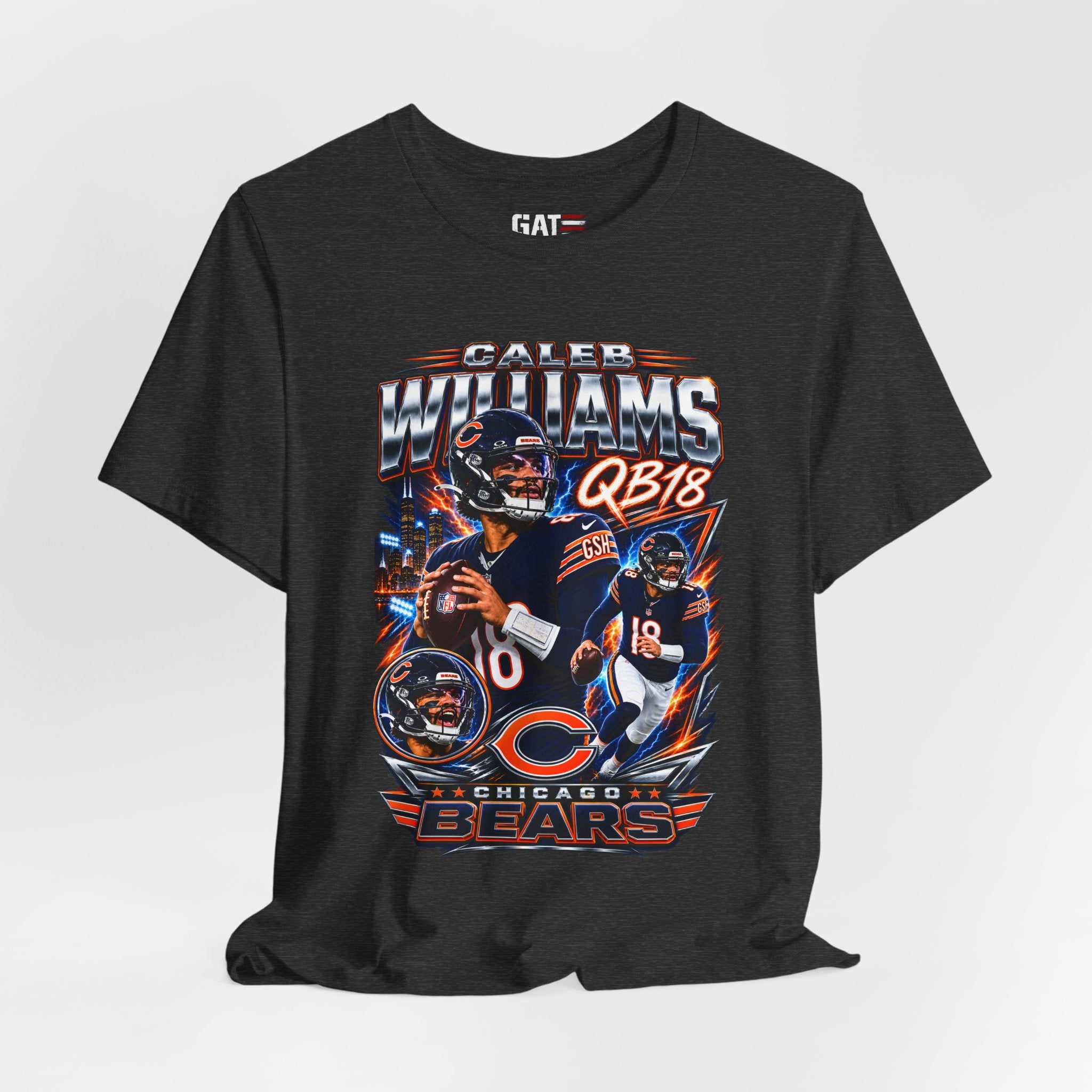 Caleb Williams Chicago Bears Tee Retro Player Graphic T-Shirt