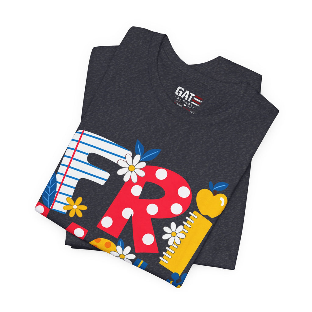 Teacher shirt FRIYAY Floral Tee — Colorful Spring Graphic T‑Shirt
