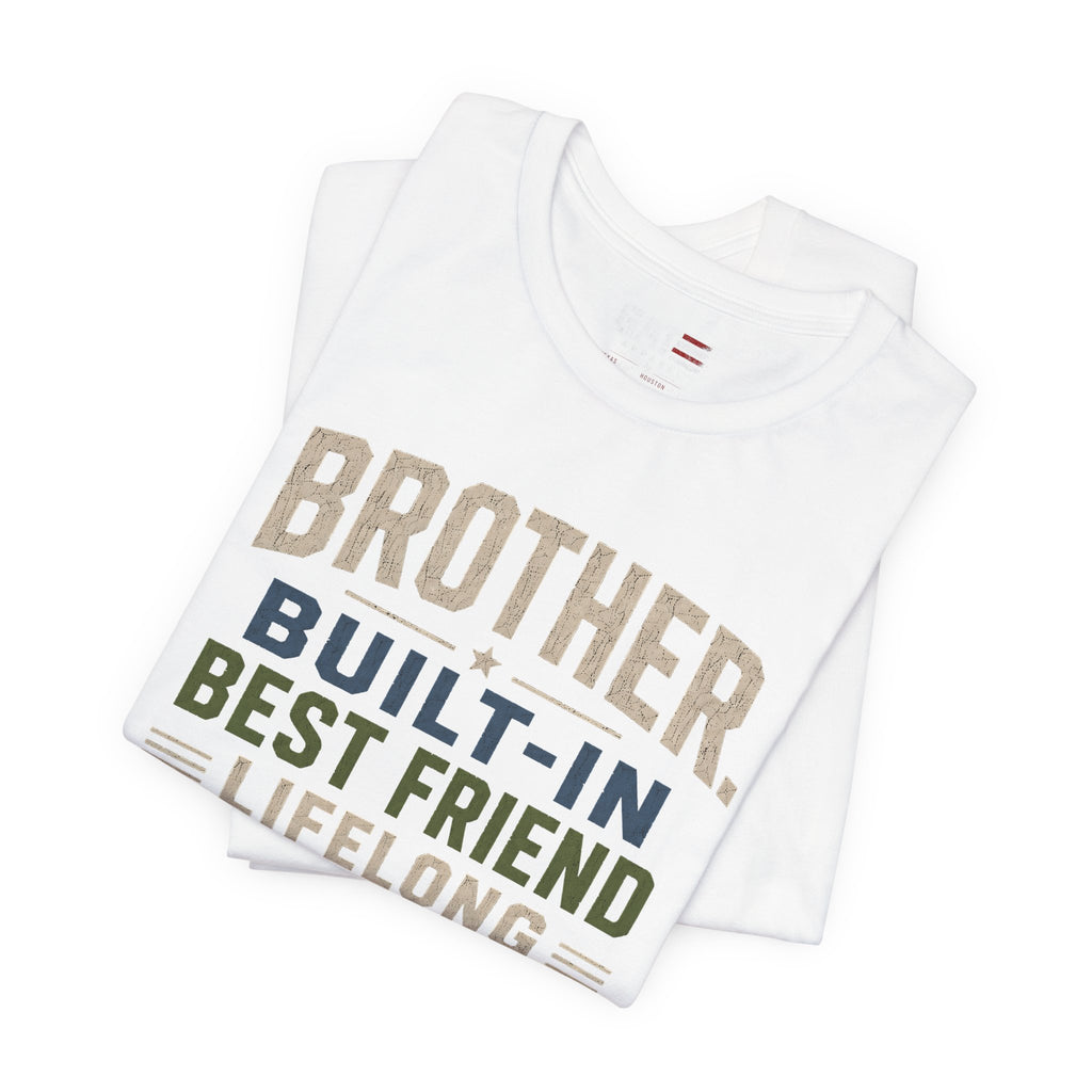 Brother Built In Best Friend Lifelong Partner In Crime Shirt, Funny Brother Gift, Sibling Tee, Brother Birthday Gift Tee