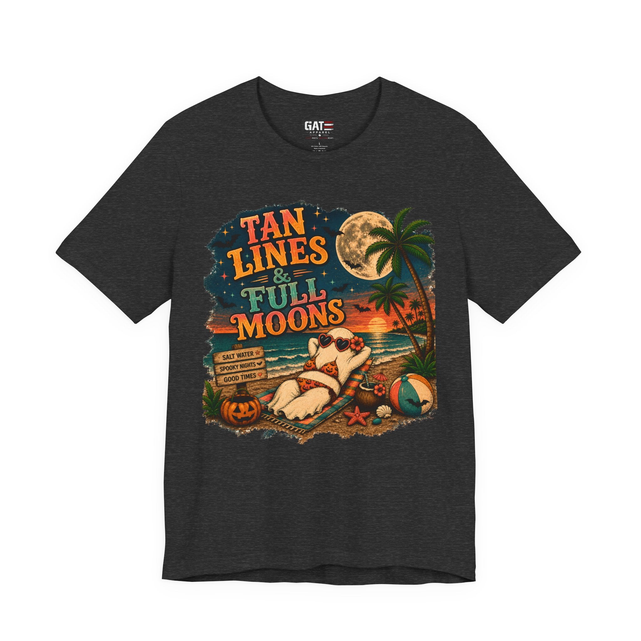 Summerween Shirt, Spooky Beach Shirt, Ghost Beach Tee, Halloween Beach Shirt, Coastal Halloween Tee, Tropical Ghost Shirt