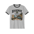 Highway 1 California Ringer T-Shirt — Vintage Coastal Road Trip Graphic Tee