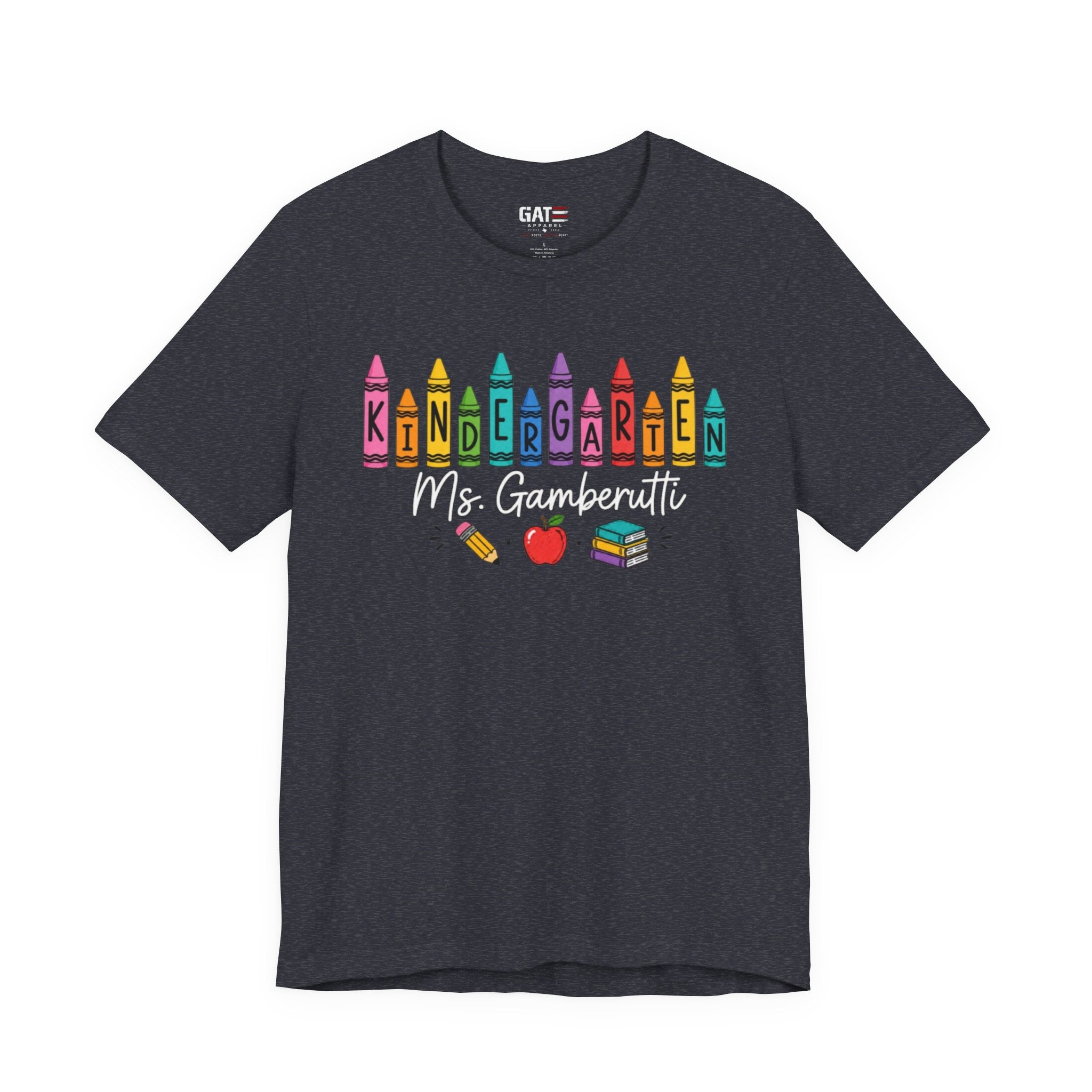 Customize Grade Level and Name Teacher Crayon Shirt
