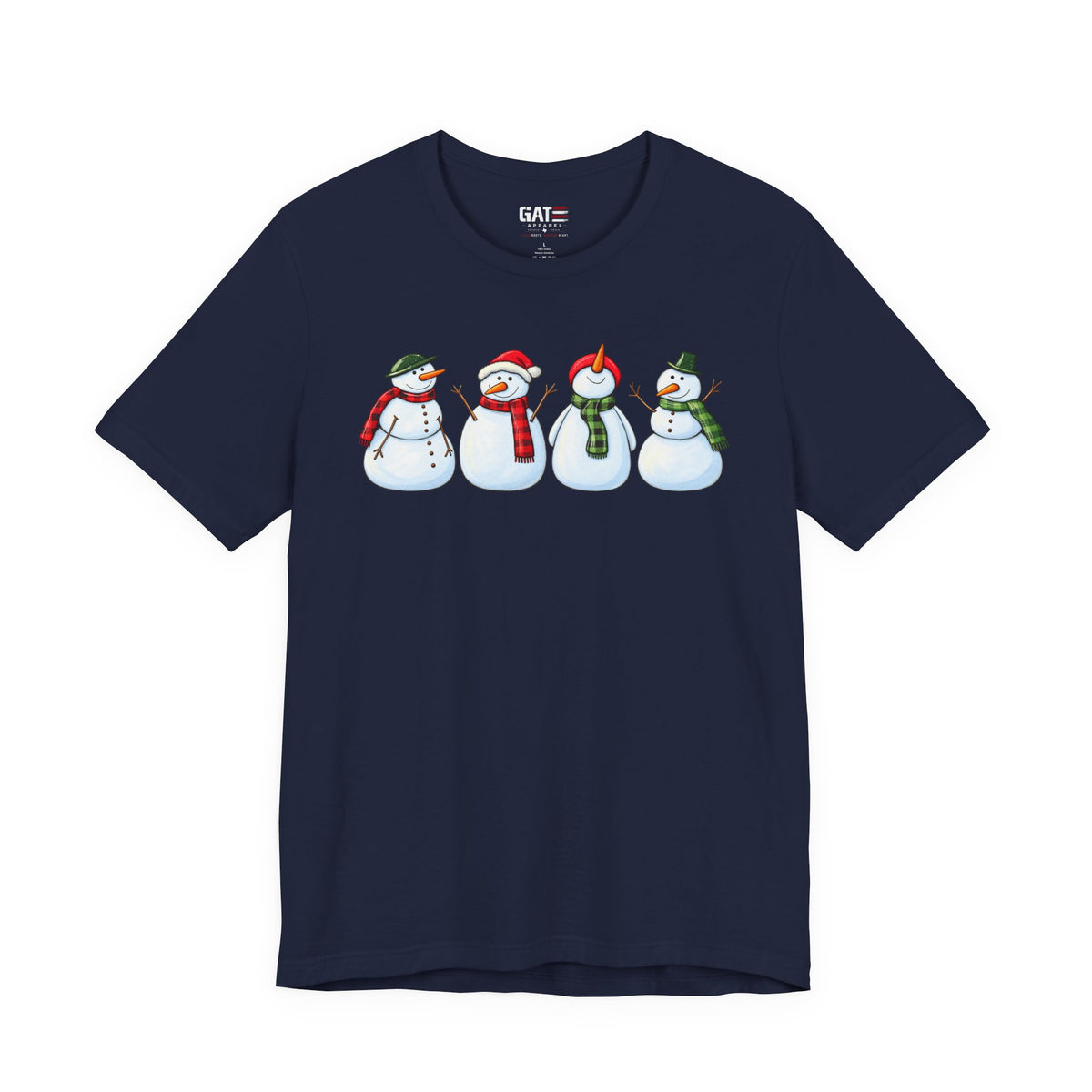 Snowman Winter Graphic T-Shirt - product mockup view 5