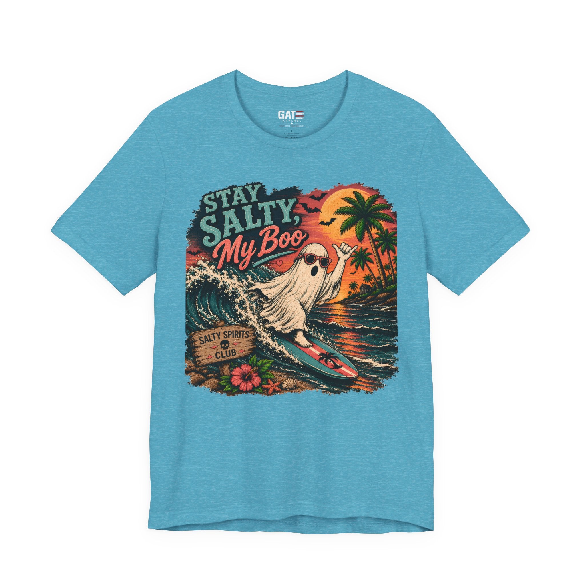 Summerween Shirt, Spooky Beach Shirt, Ghost Beach Tee, Halloween Beach Shirt, Coastal Halloween Tee, Tropical Ghost Shirt