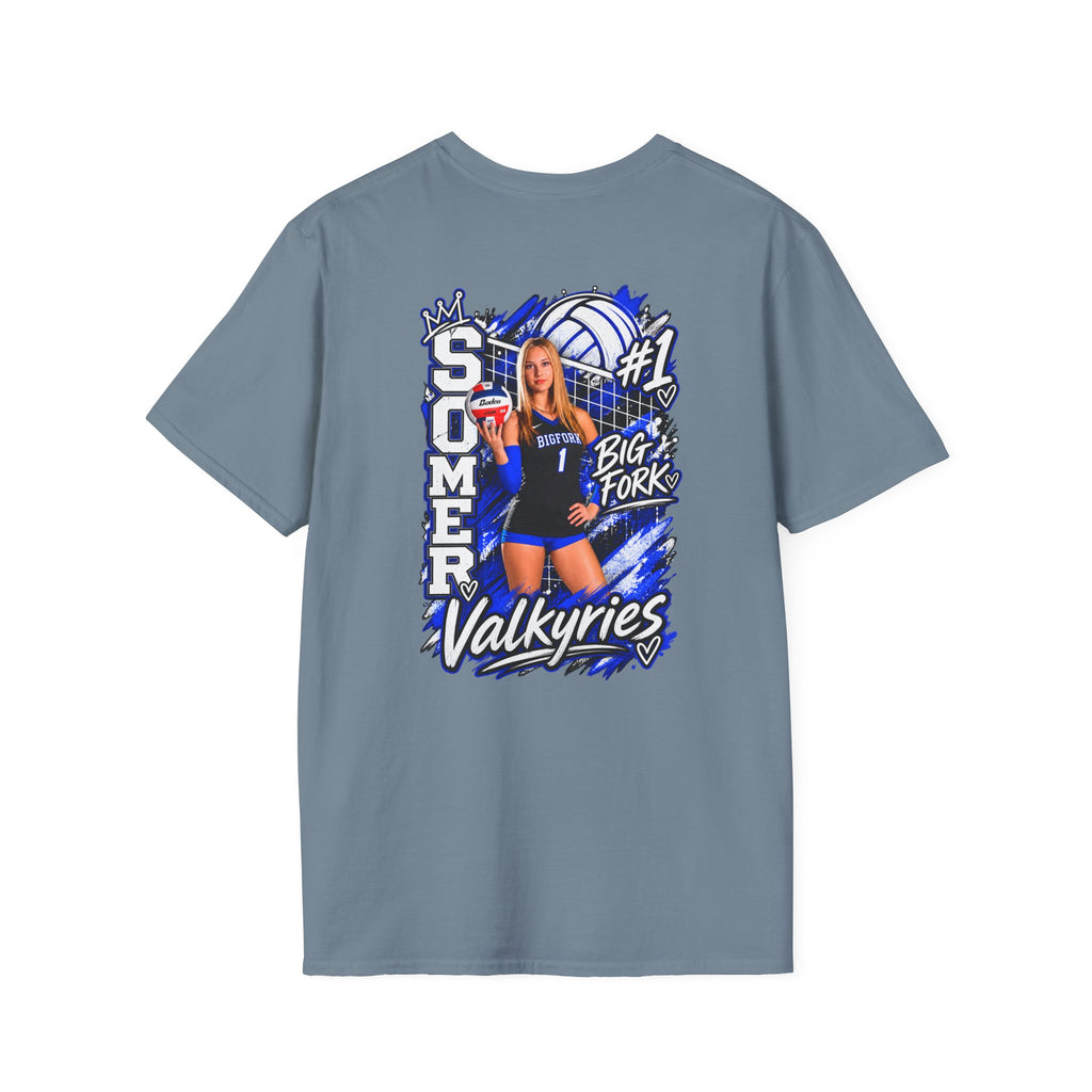 Volleyball Mom Senior Player Photo Tee — Custom Photo Team Name and Number