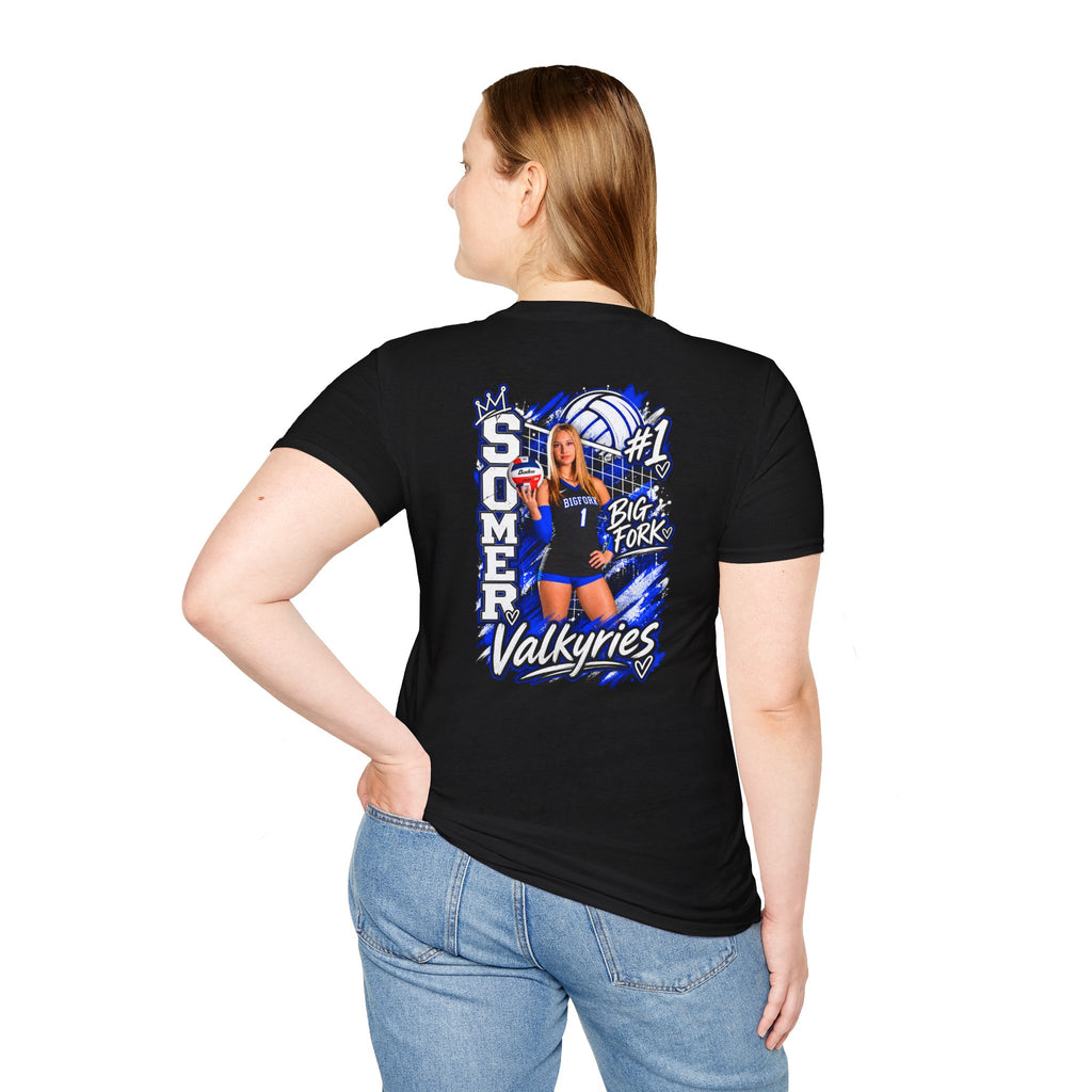 Volleyball Mom Senior Player Photo Tee — Custom Photo Team Name and Number