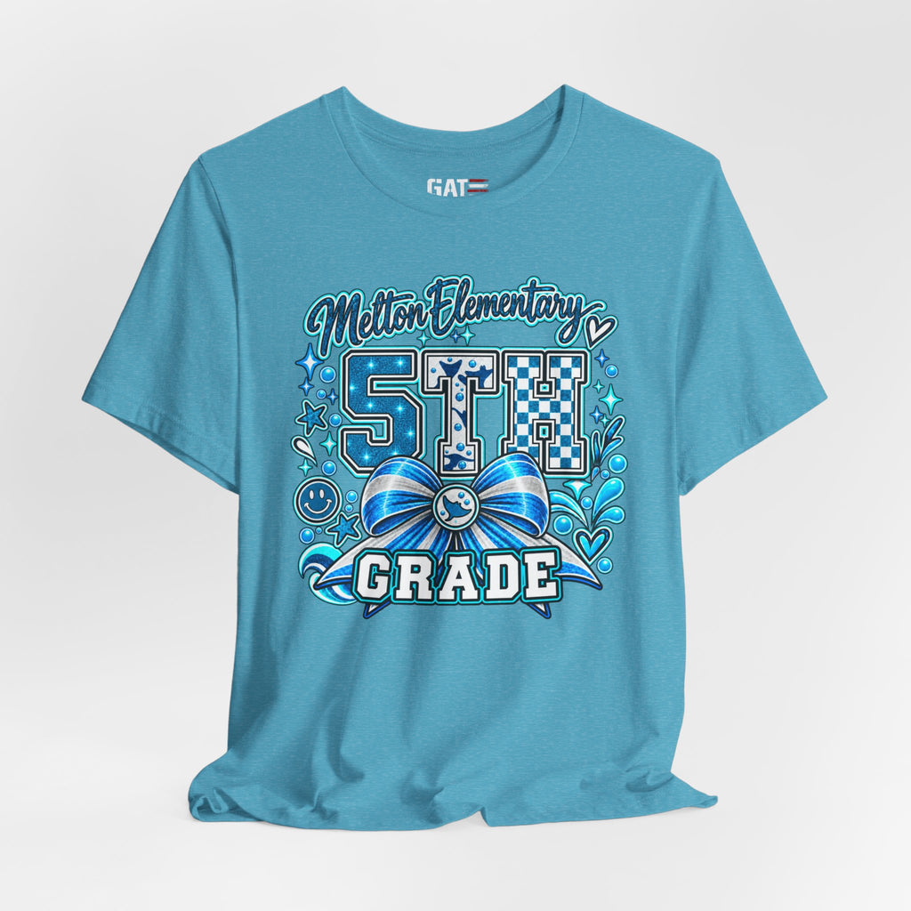 Melton 5th Grade School T‑Shirt — Bow Design