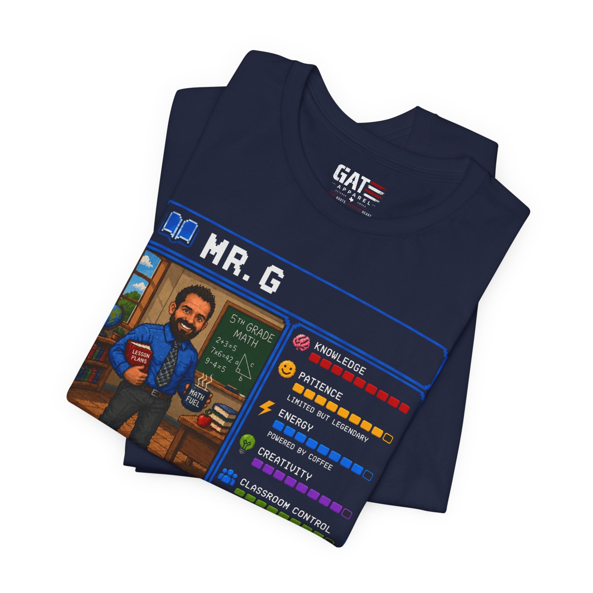 Custom Math Teacher RPG Character Shirt | Personalized Teacher Gift