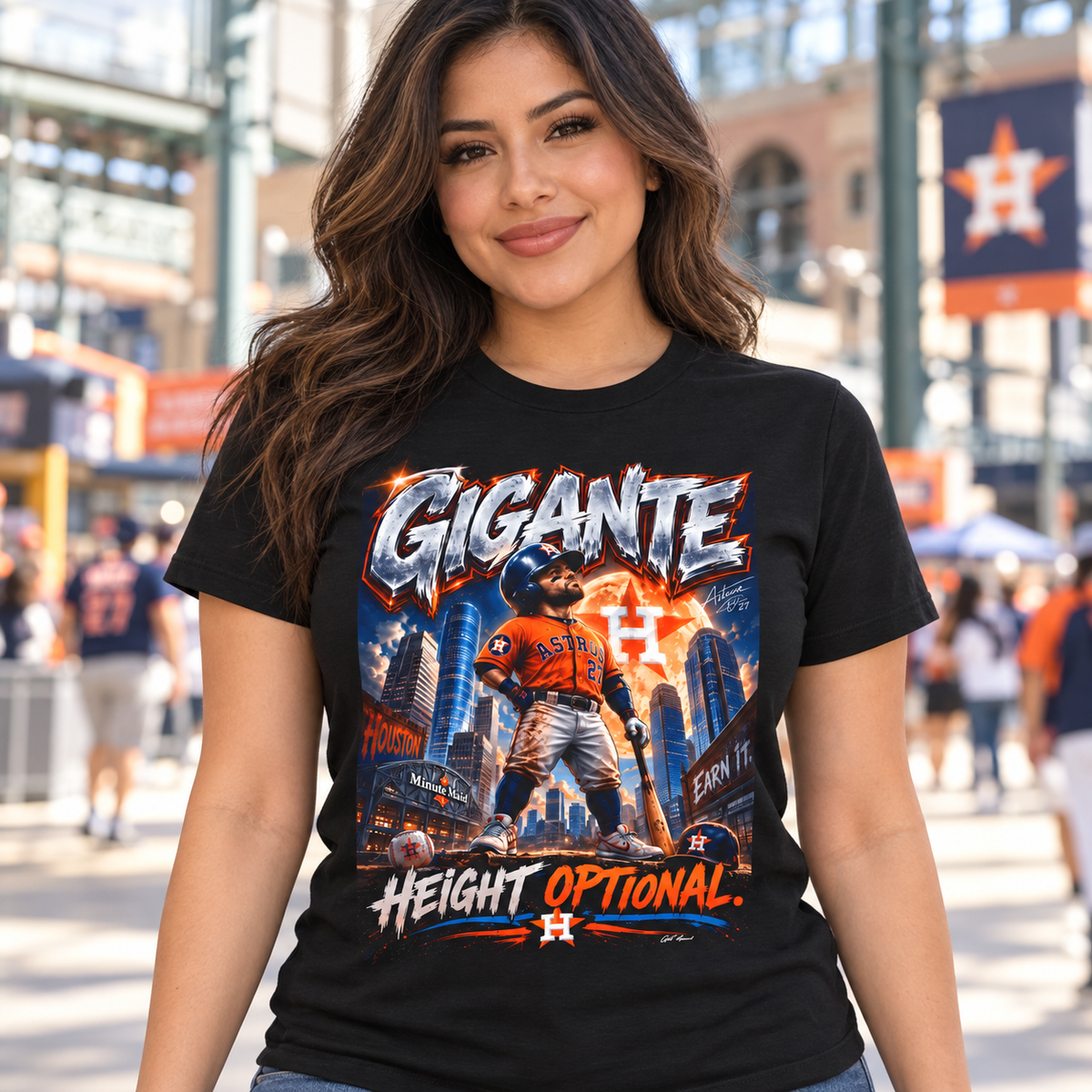 Houston Astros – Jose Altuve – Gigante Shirt | Height Optional Baseball Tee — worn lifestyle mockup
