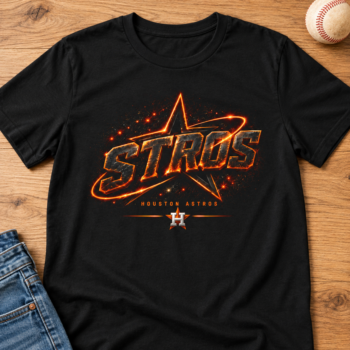 Houston Astros Space City Shirt | Baseball Graphic Tee — layflat lifestyle mockup
