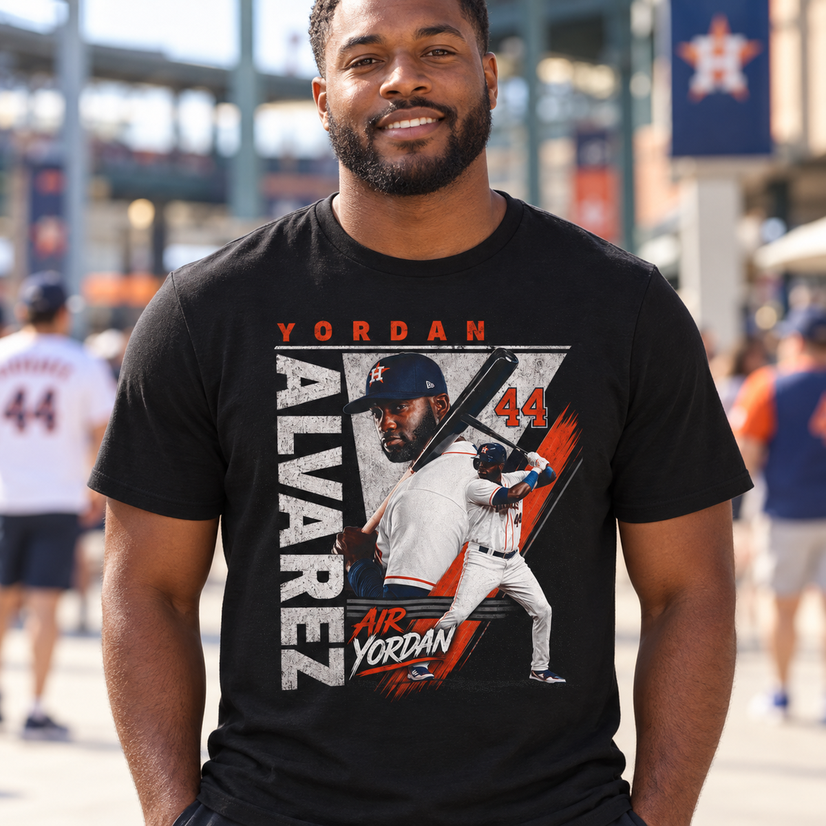Houston Astros – Yordan Alvarez – Baseball Shirt | Vintage Graphic Tee — worn lifestyle mockup