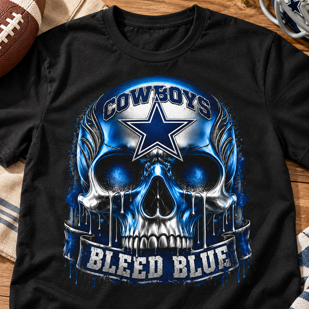 Custom NFL Team Skull Shirt | Choose Your Team — layflat lifestyle mockup