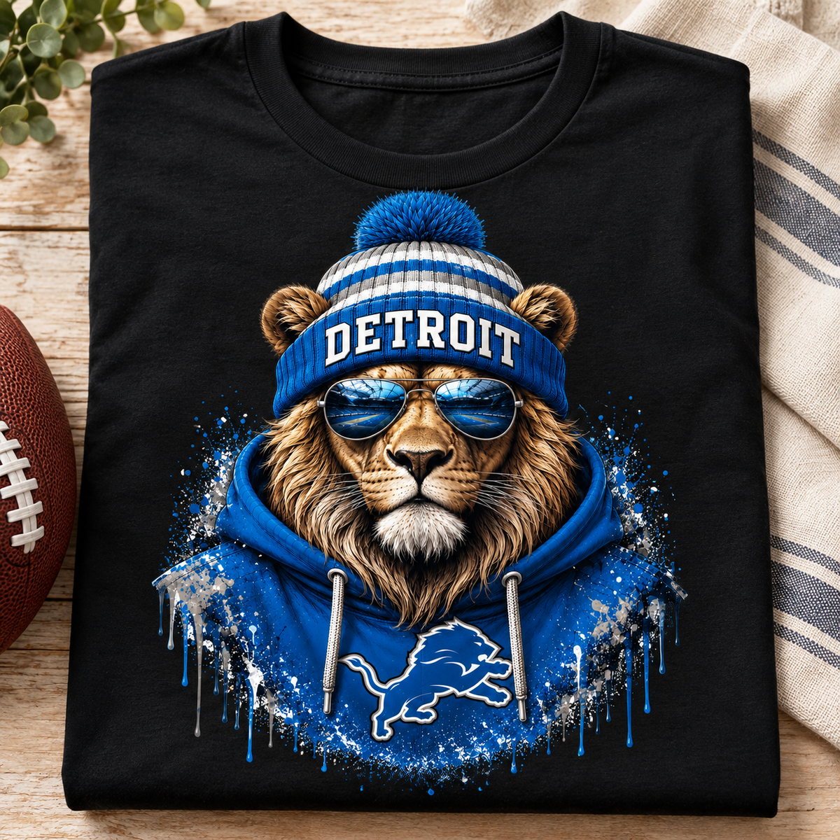 Custom NFL Team Tee | Choose Your Team — folded lifestyle mockup