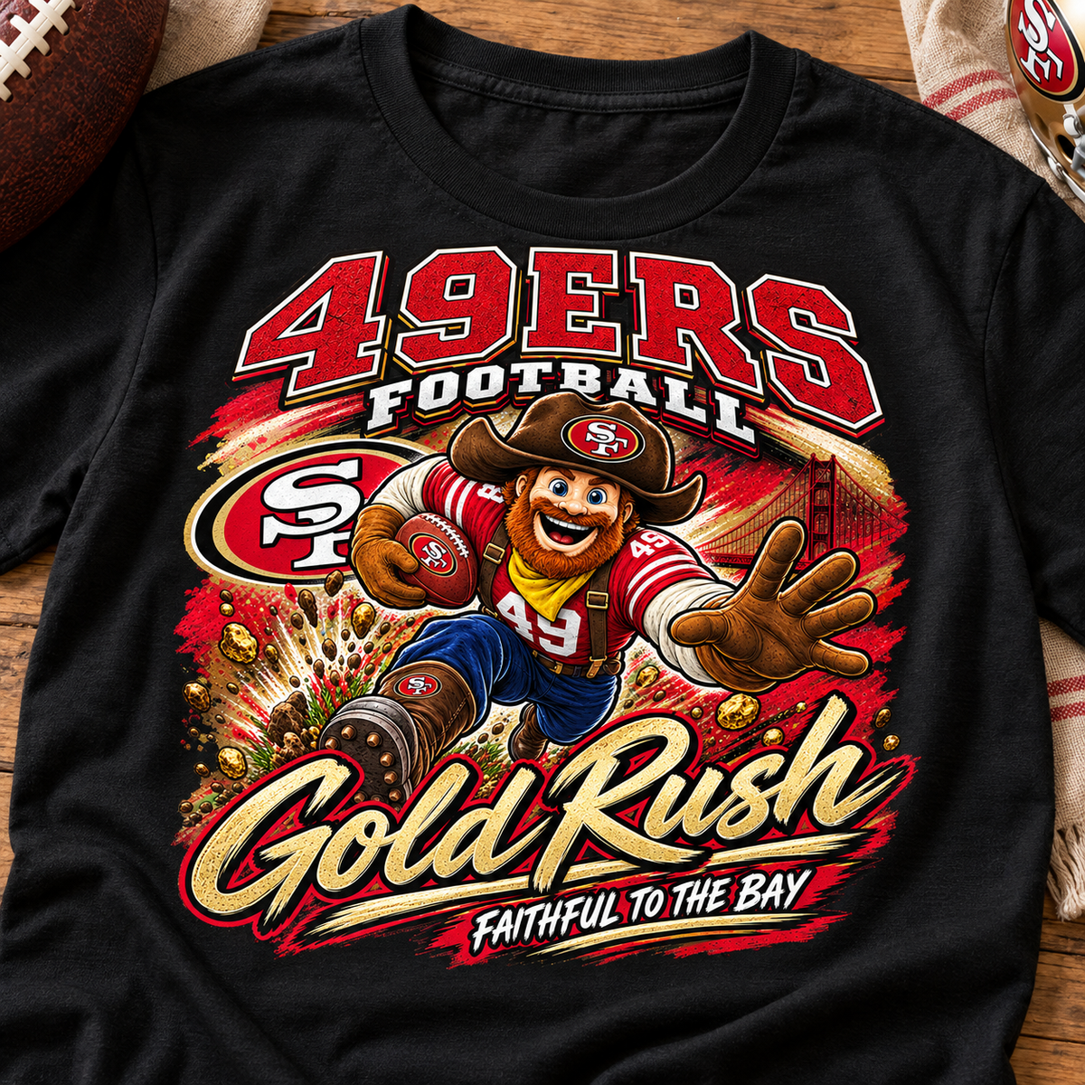 Custom Football Mascot Shirt | Choose Your Team — layflat lifestyle mockup