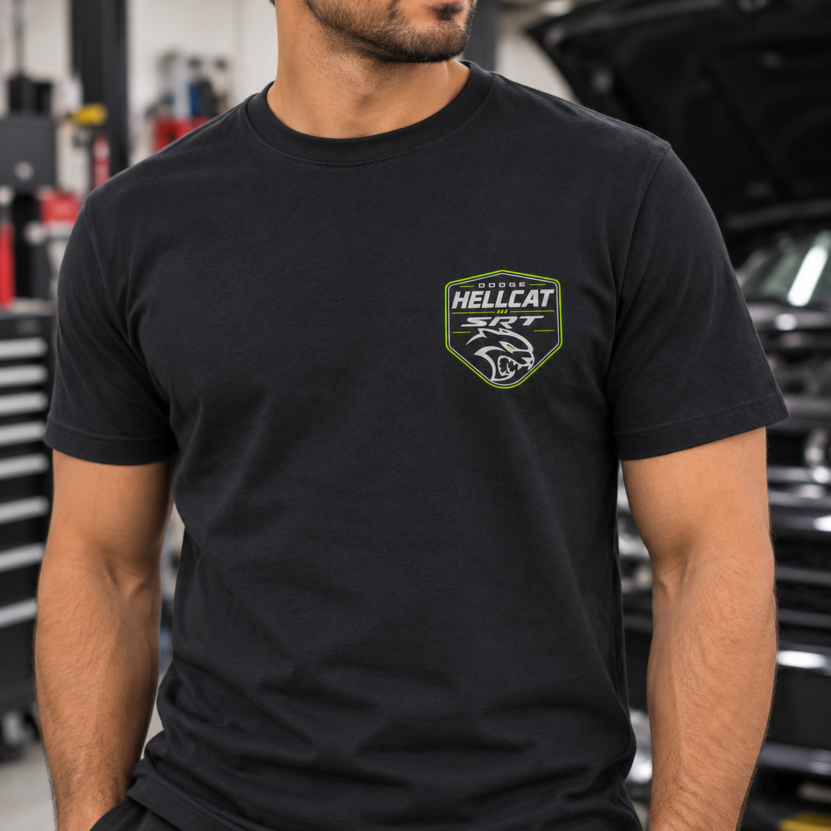 Personalized Car or Truck Shirt | Front & Back Custom Graphic — close-up lifestyle mockup