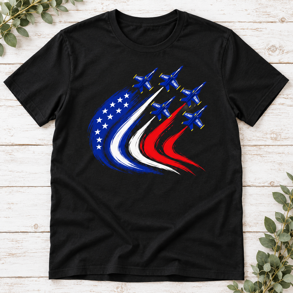 Blue Angels: Precision in Flight U.S. Navy T-Shirt — flat-lay product mockup
