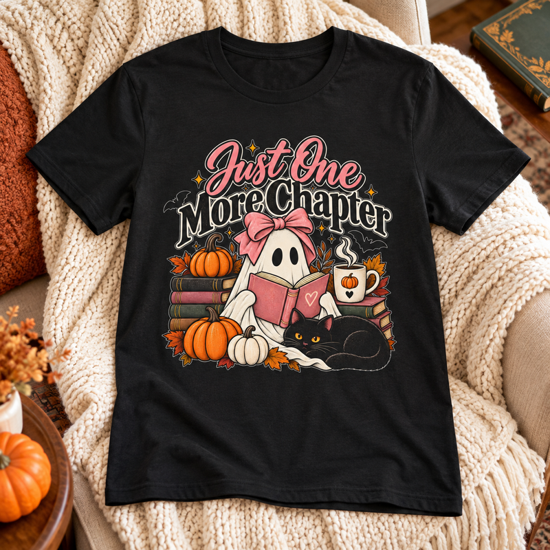 Just One More Chapter Halloween Shirt | Book Lover Tee
