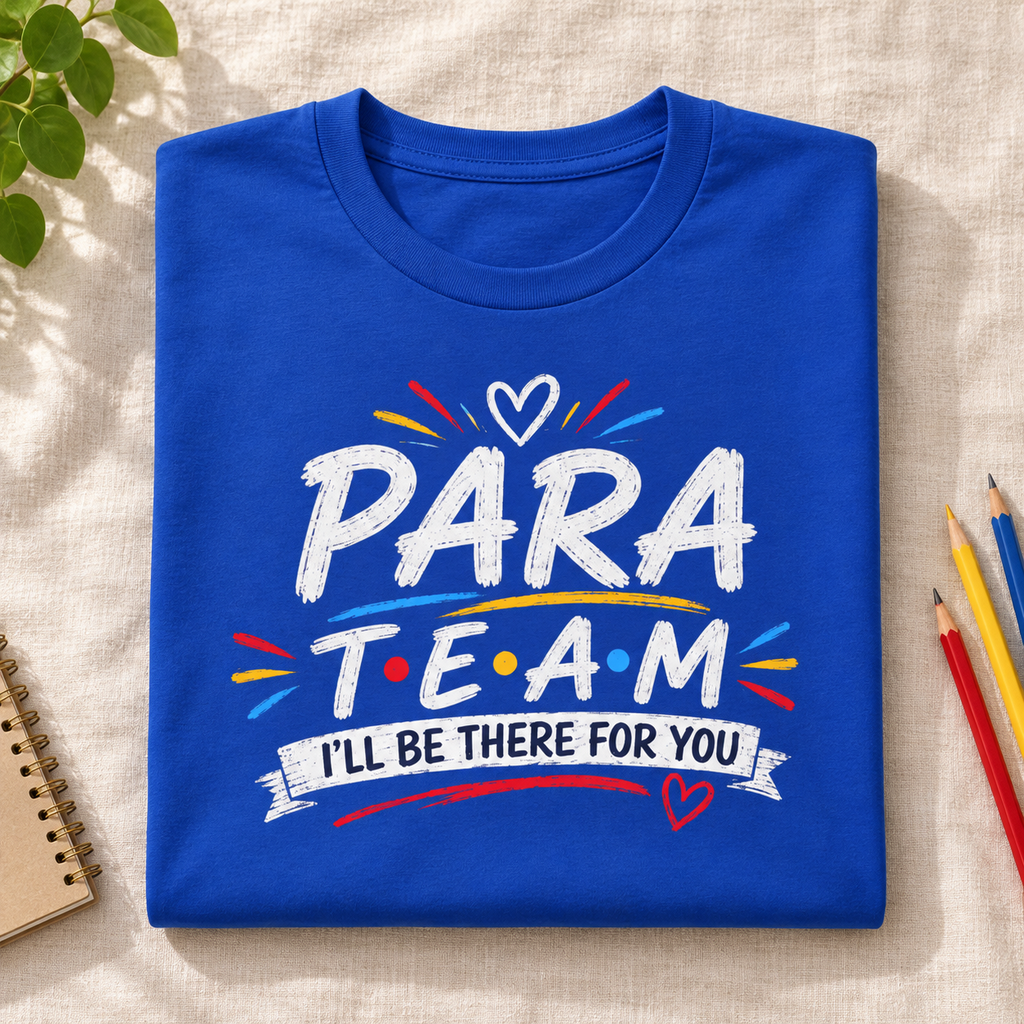 Paraprofessional Team Shirt | School Staff Tee — folded lifestyle mockup