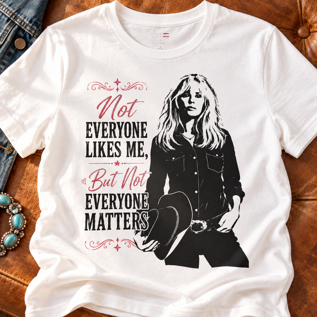 Beth Dutton Cowgirl Shirt | Western Graphic Tee — close-up lifestyle flat lay