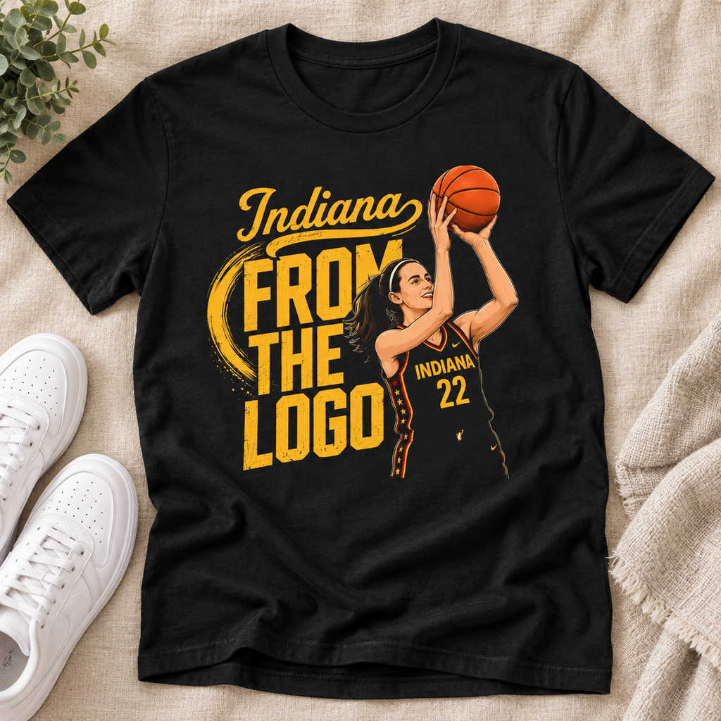 Indiana Fever – Caitlin Clark – From the Logo Shirt | Indiana Basketball Tee lay-flat lifestyle main photo